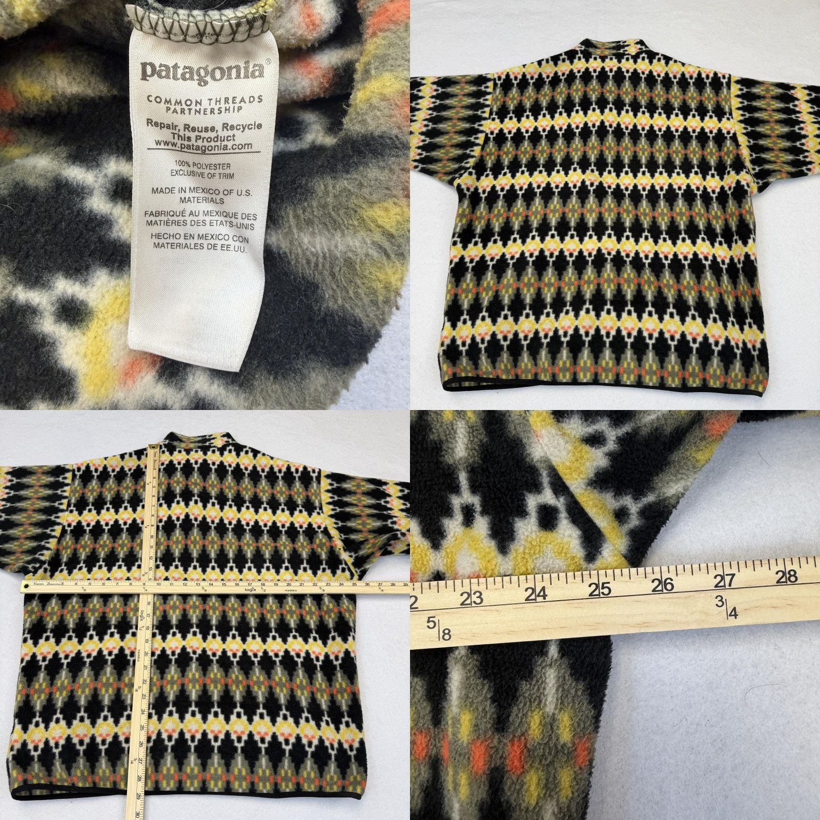 Patagonia Patagonia Synchilla Snap-T Fleece Jacket Mens Large Aztec Geometric Pullover Size US L / EU 52-54 / 3 - 8 Thumbnail