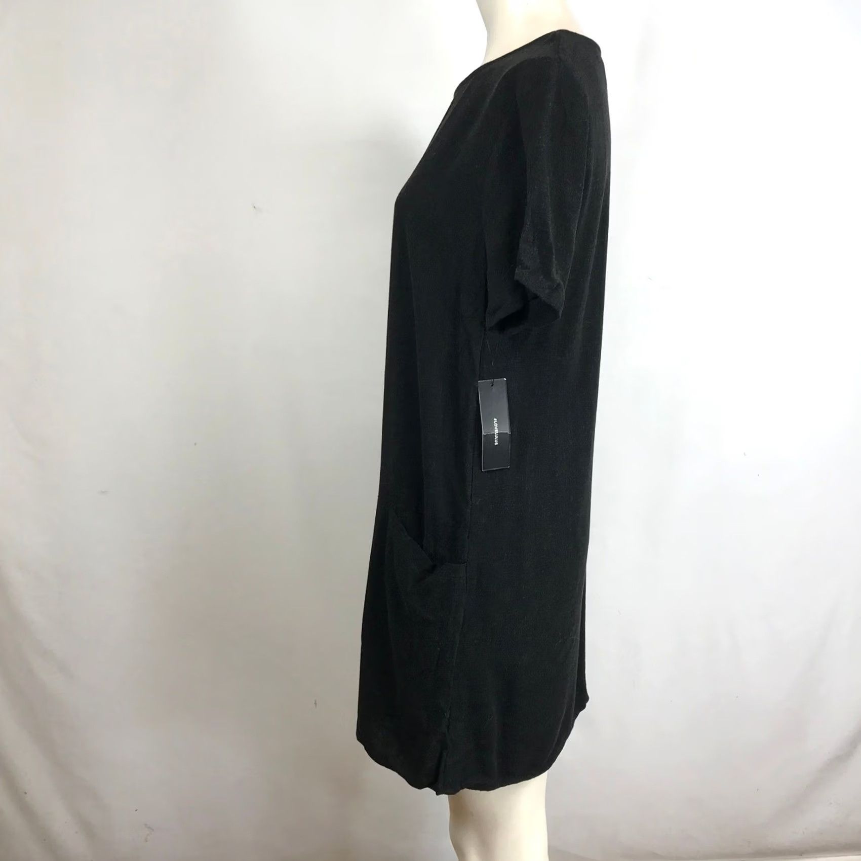 Lulus Lulus Dress Womens S Black Short Sleeve Tunic With Pockets Size Size 28" / US 6 / IT 42 - 6 Thumbnail