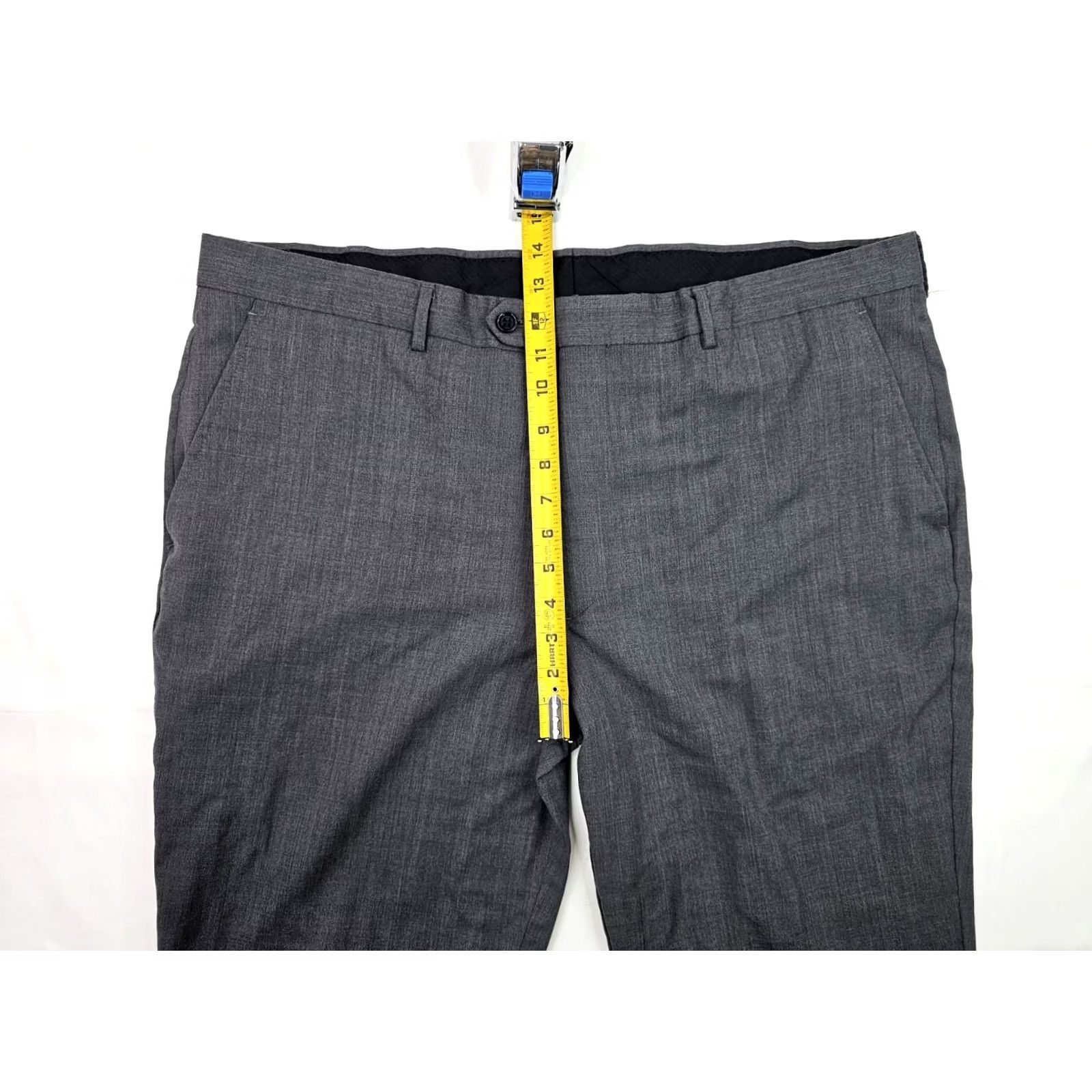 Stafford Stafford Executive 100% Wool Dress Pants Men 40x29 Gray Classic Fit Straight Front Size US 40 / EU 56 - 3 Thumbnail
