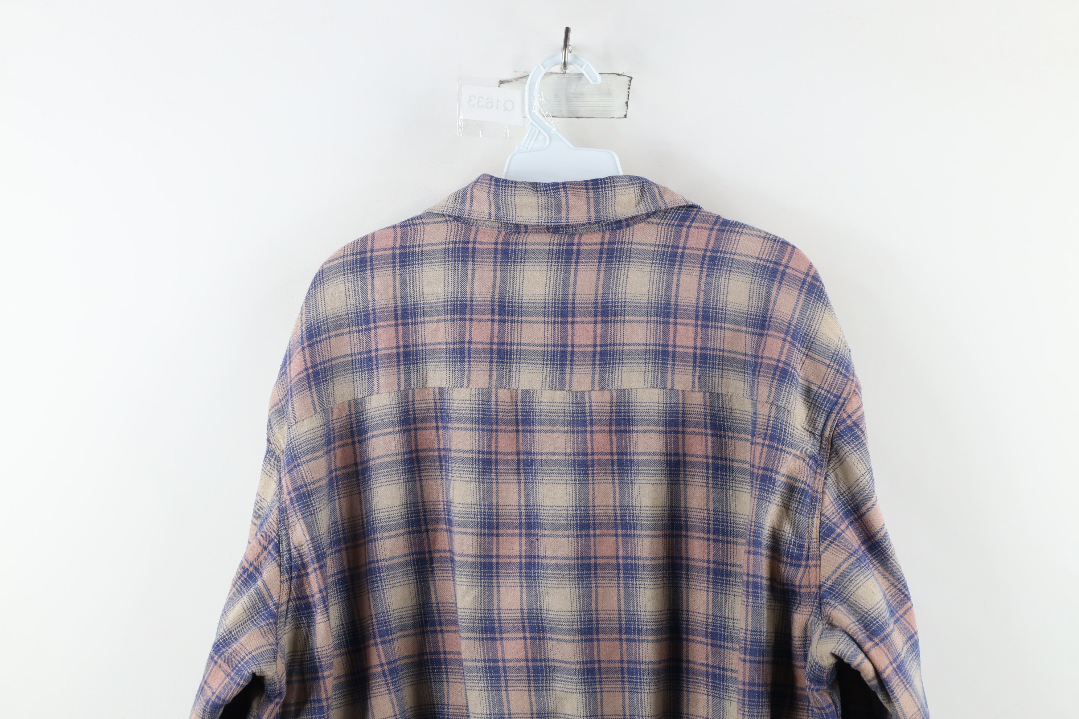 Vintage Vintage 90s Streetwear Knit Lined Flannel Shirt Jacket Size US XL / EU 56 / 4 - 10 Thumbnail