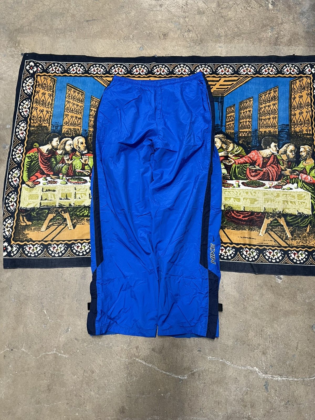 Nike Blue Nike track pants size large baggy skater sportswear y2k Size US 34 / EU 50 - 1 Thumbnail
