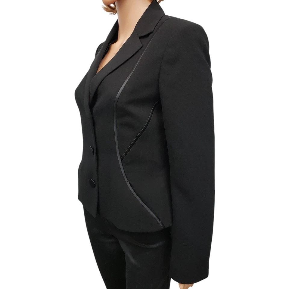 Calvin Klein NWT Calvin Klein Blazer Jacket Black Piping 3 Button Size S / US 4 / IT 40 - 9 Thumbnail