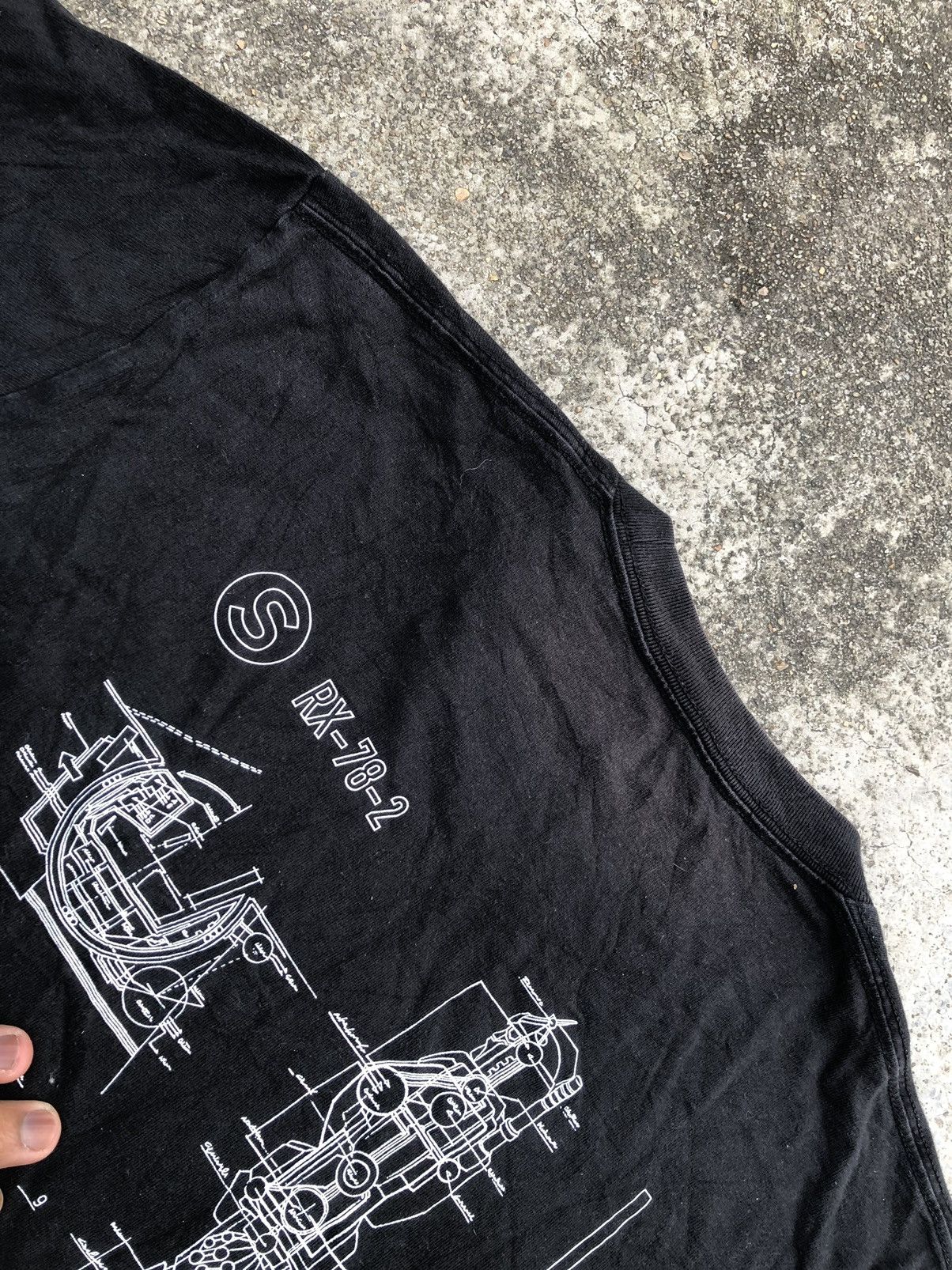 Anime GUNDAM RX 78 2 FADED BLACK TEE Size US M / EU 48-50 / 2 - 7 Thumbnail