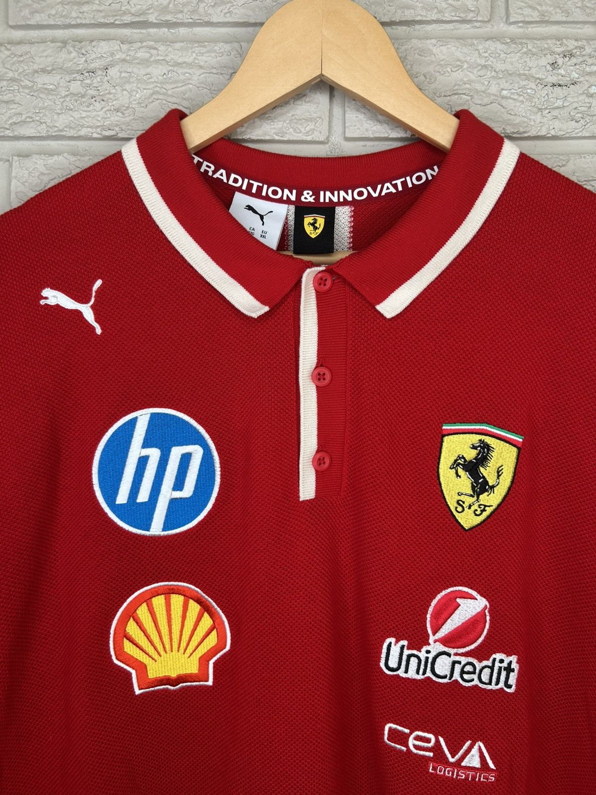 Ferrari × Puma Puma Ferrari Scuderia Knit Polo Shirt Size US XXL / EU 58 / 5 - 4 Thumbnail