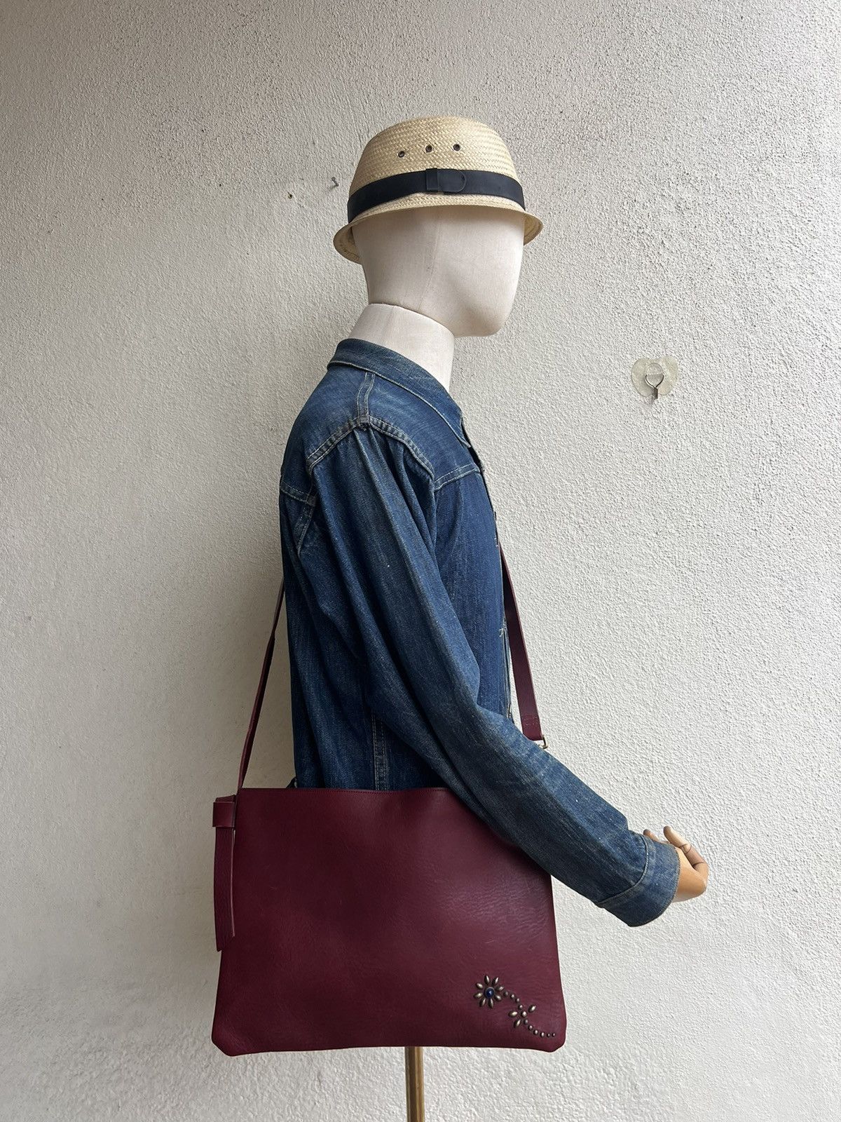 Leather High Quality Studded Leather Bag Effecten Ghost Flag Japan Size ONE SIZE - 2 Thumbnail