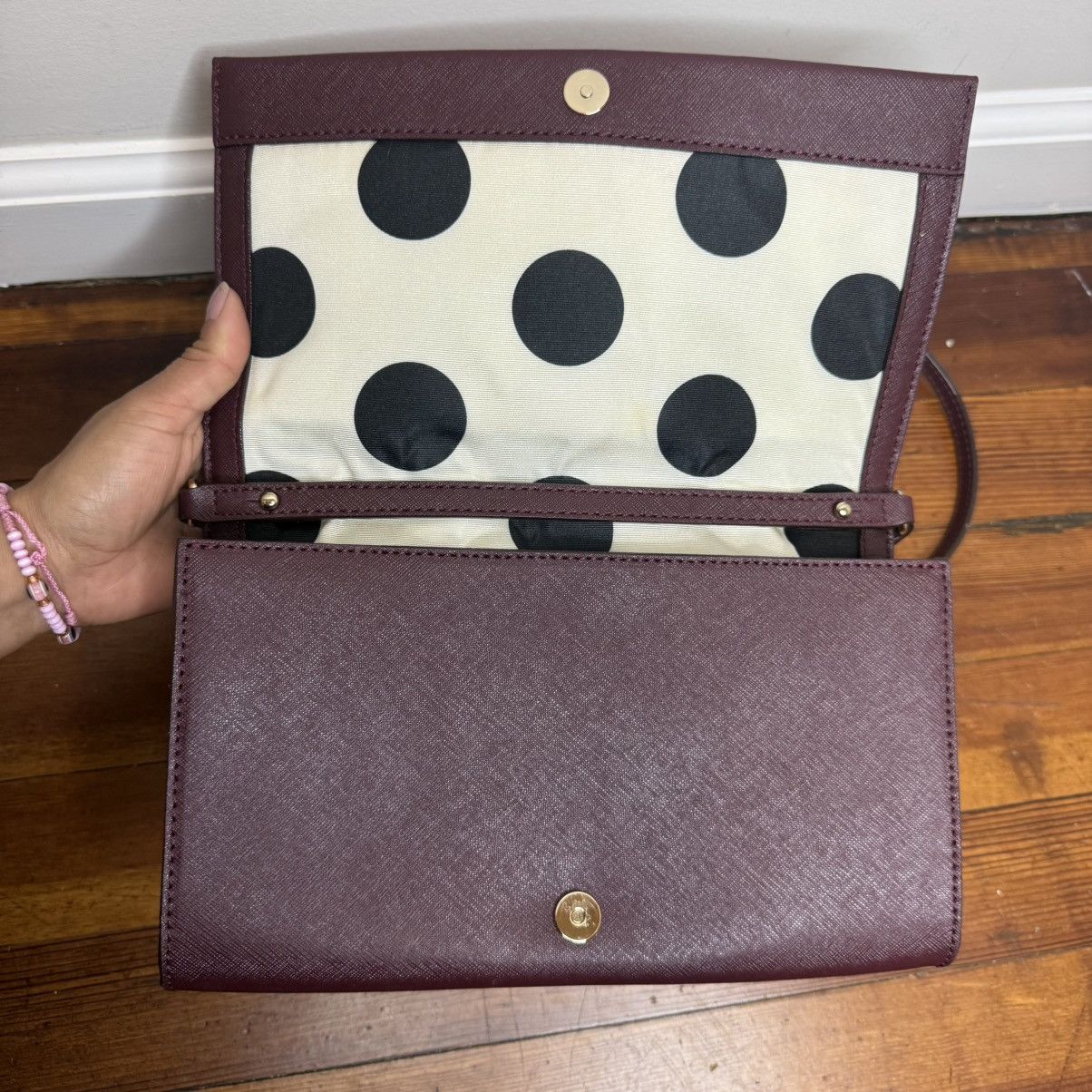 Kate Spade kate spade Plum Crossbody Wallet with Gold Logo Size ONE SIZE - 7 Thumbnail