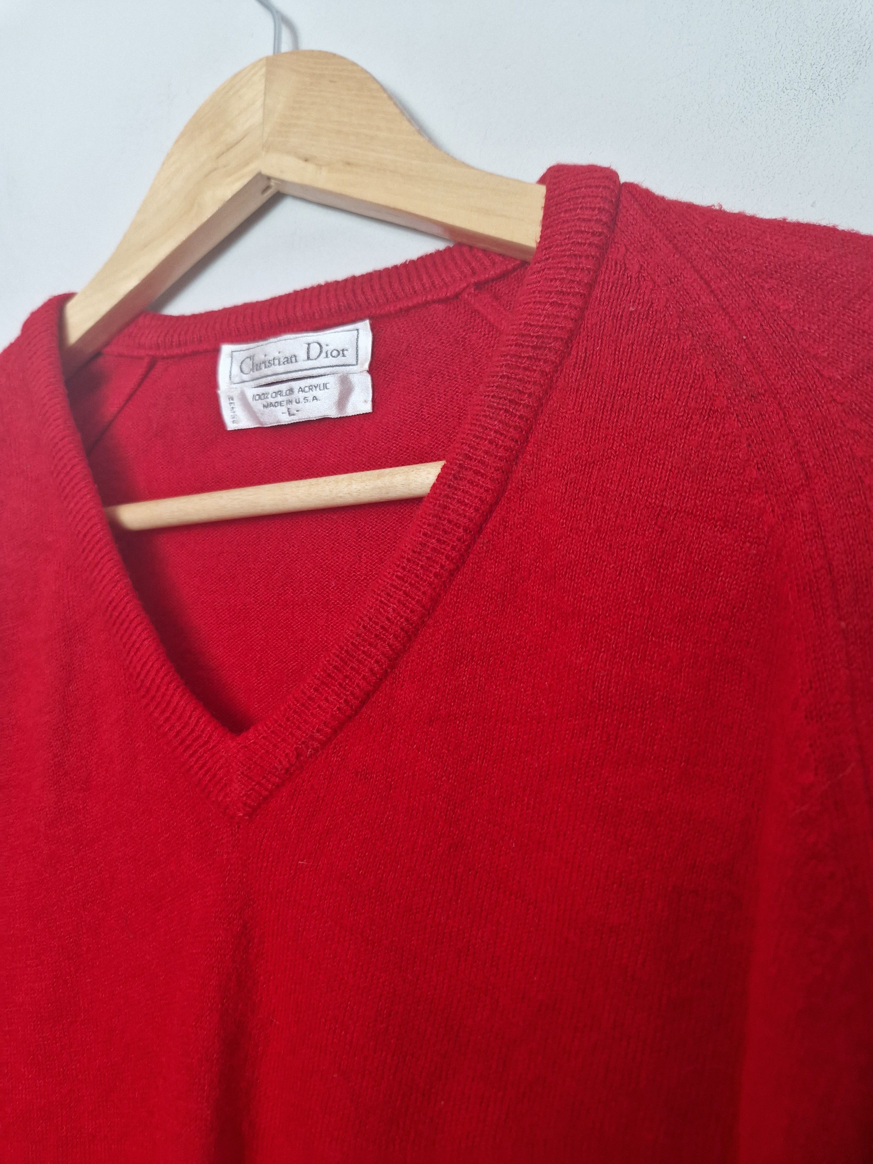 Dior Dior vintage red sweater Size US XL / EU 56 / 4 - 3 Thumbnail