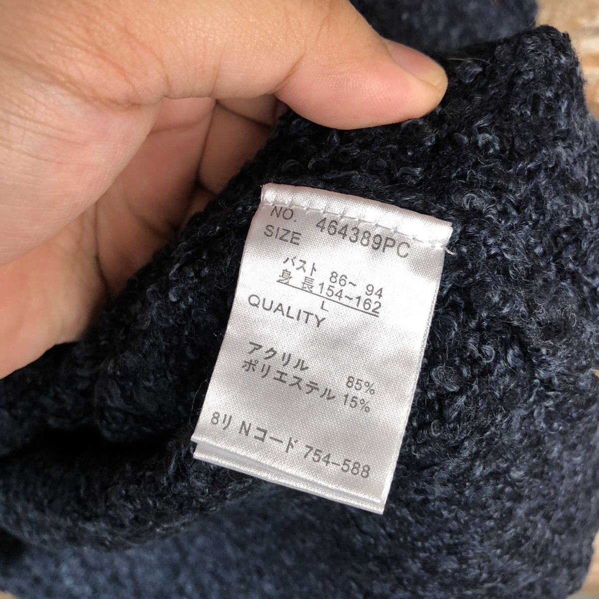 Homespun Knitwear × Japanese Brand Per Sodea Dark Blue Knitwear #A1736 Size L / US 10 / IT 46 - 11 Thumbnail