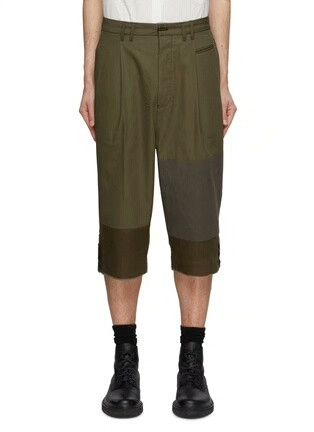 The Viridi-anne Stylish Patchwork Three-Quarter Pants Size US 28 / EU 44 - 1 Thumbnail