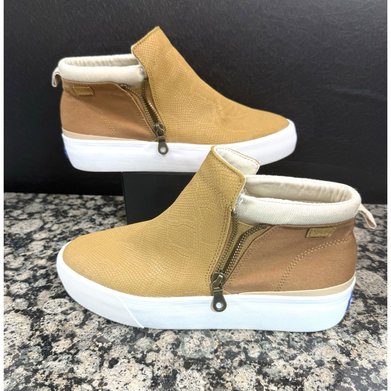 Keds Keds Cooper Brown Suede/Canvas Zip Booties Wo’s Size 9.5 Size US 9.5 / IT 39.5 - 1 Thumbnail