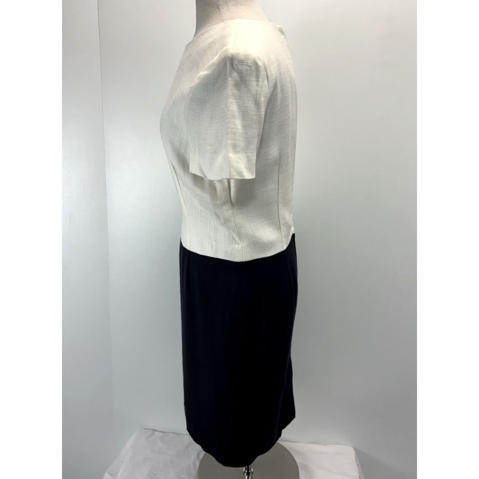 Talbots VINTAGE Talbots Dress Set Women’s 10 Black White Career Jacket Made USA 90s Dress Suit Secretary/Geek Size L / US 10 / IT 46 - 3 Thumbnail