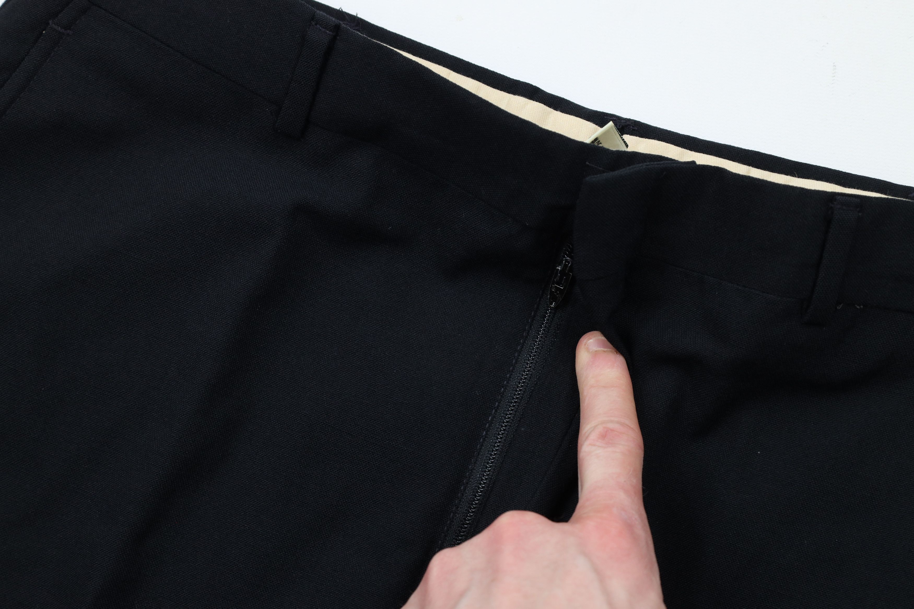 Vintage Vintage 90s Streetwear Cuffed Wide Leg Chino Pants Black USA Size US 34 / EU 50 - 6 Thumbnail