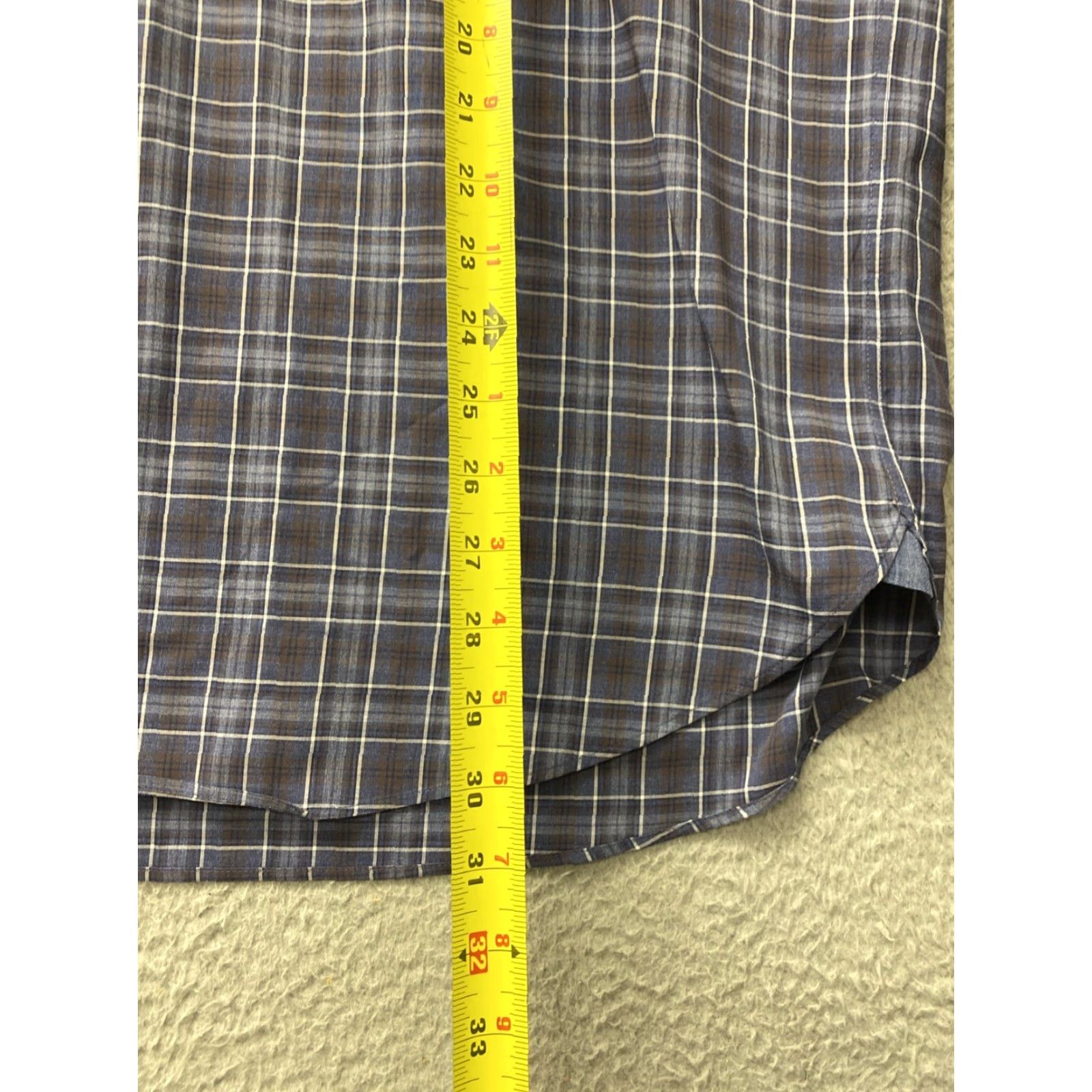 Joseph Abboud VINTAGE Joseph Abboud Men's Dress Shirt XXL Non-Iron Plaid Cotton Classic Shirt Size 48R - 7 Thumbnail