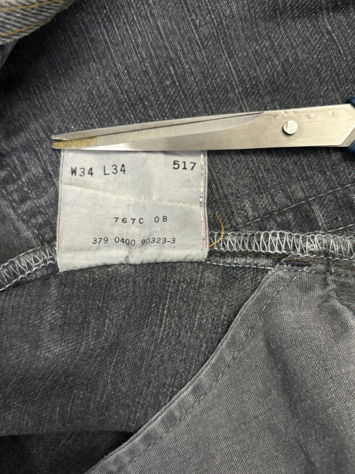 Levi's Vintage 90s Levis 517 Blue-Gray Faded Flare Distressed Jeans Size US 33 - 20 Thumbnail