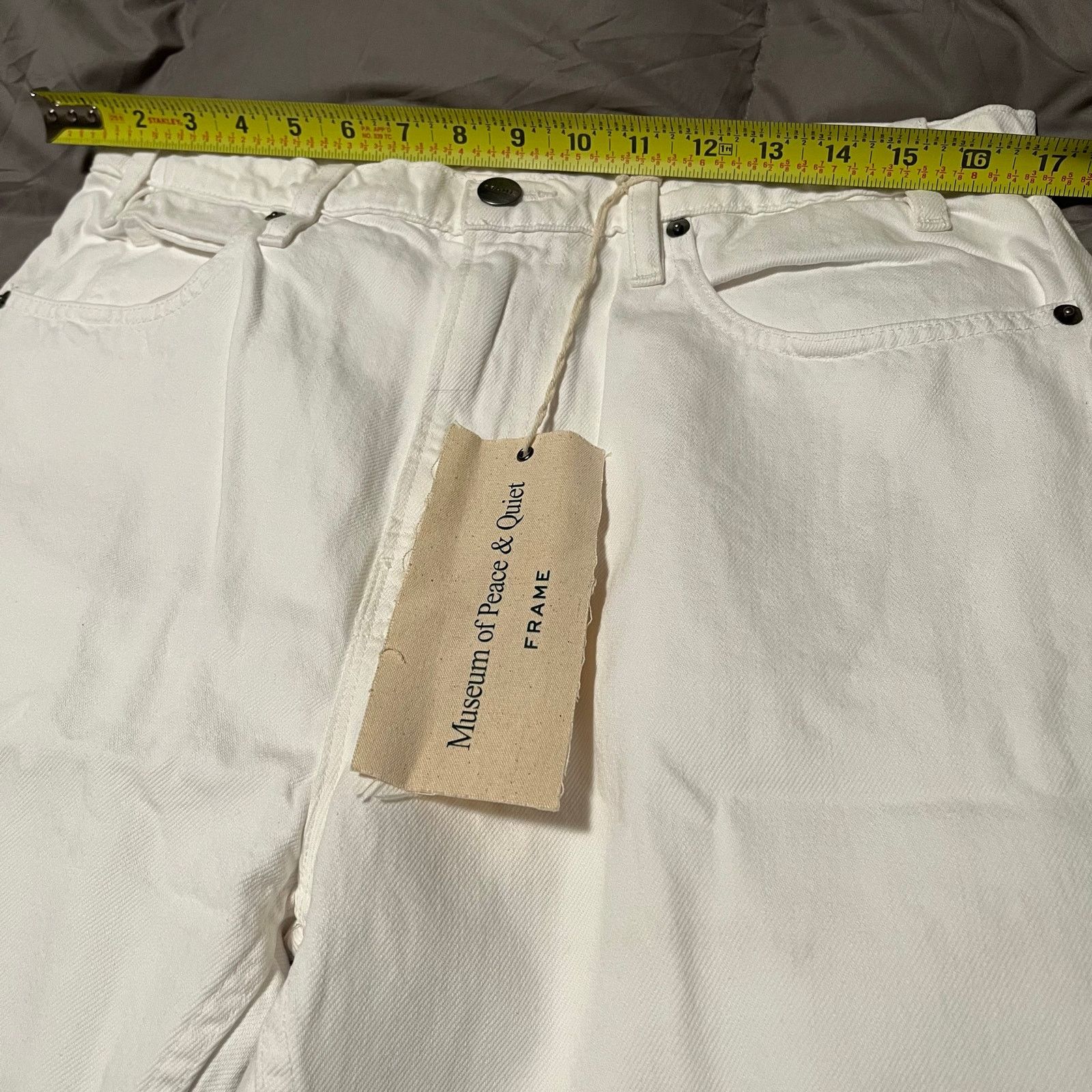 Museum of Peace & Quiet •NWT• Museum of Peace & Quiet White FRAME Denim Pants • MoPQ Size US 32 / EU 48 - 5 Thumbnail