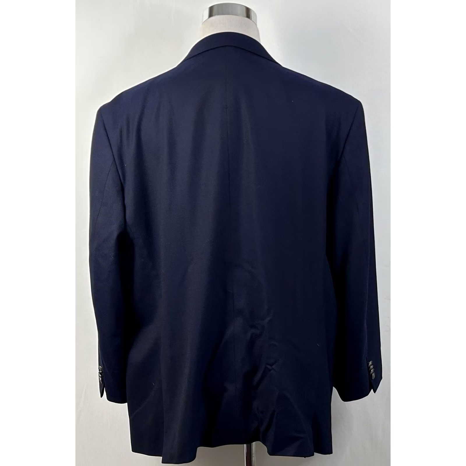 Joseph Abboud Joseph Abboud Blazer 52R Executive Fit Wool Navy Two-Button Notch Lapel Vented Reda Blue Wool Mens Blazer 52R Regular Jacket Size 52R - 7 Thumbnail