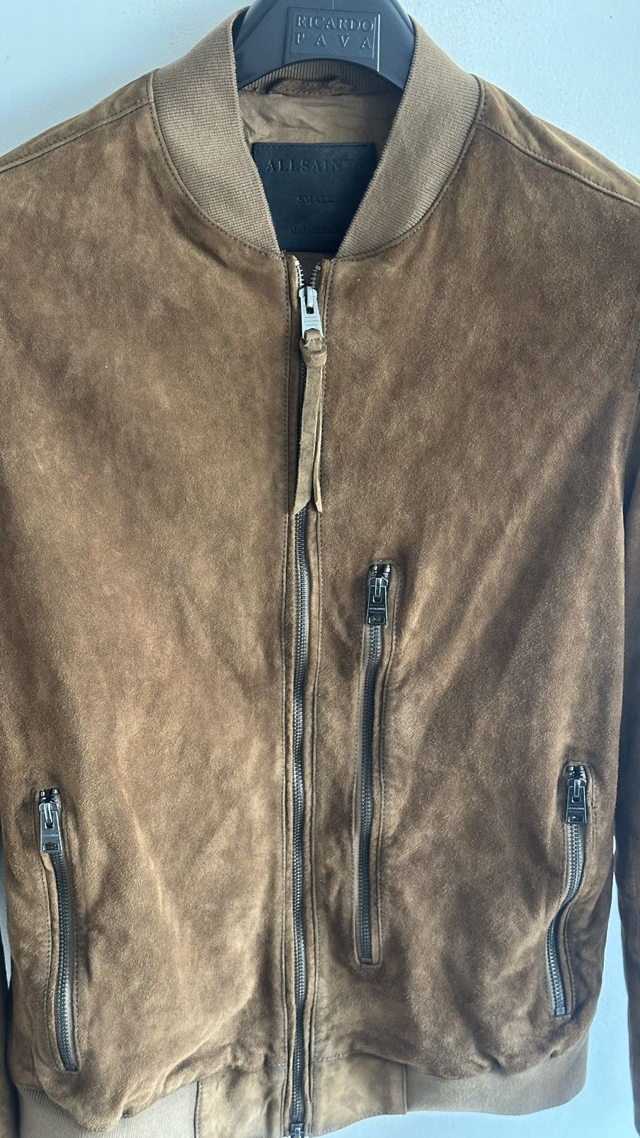 Allsaints All Saints Bergen Bomber suede leather brown Jacket S Size US S / EU 44-46 / 1 - 10 Thumbnail