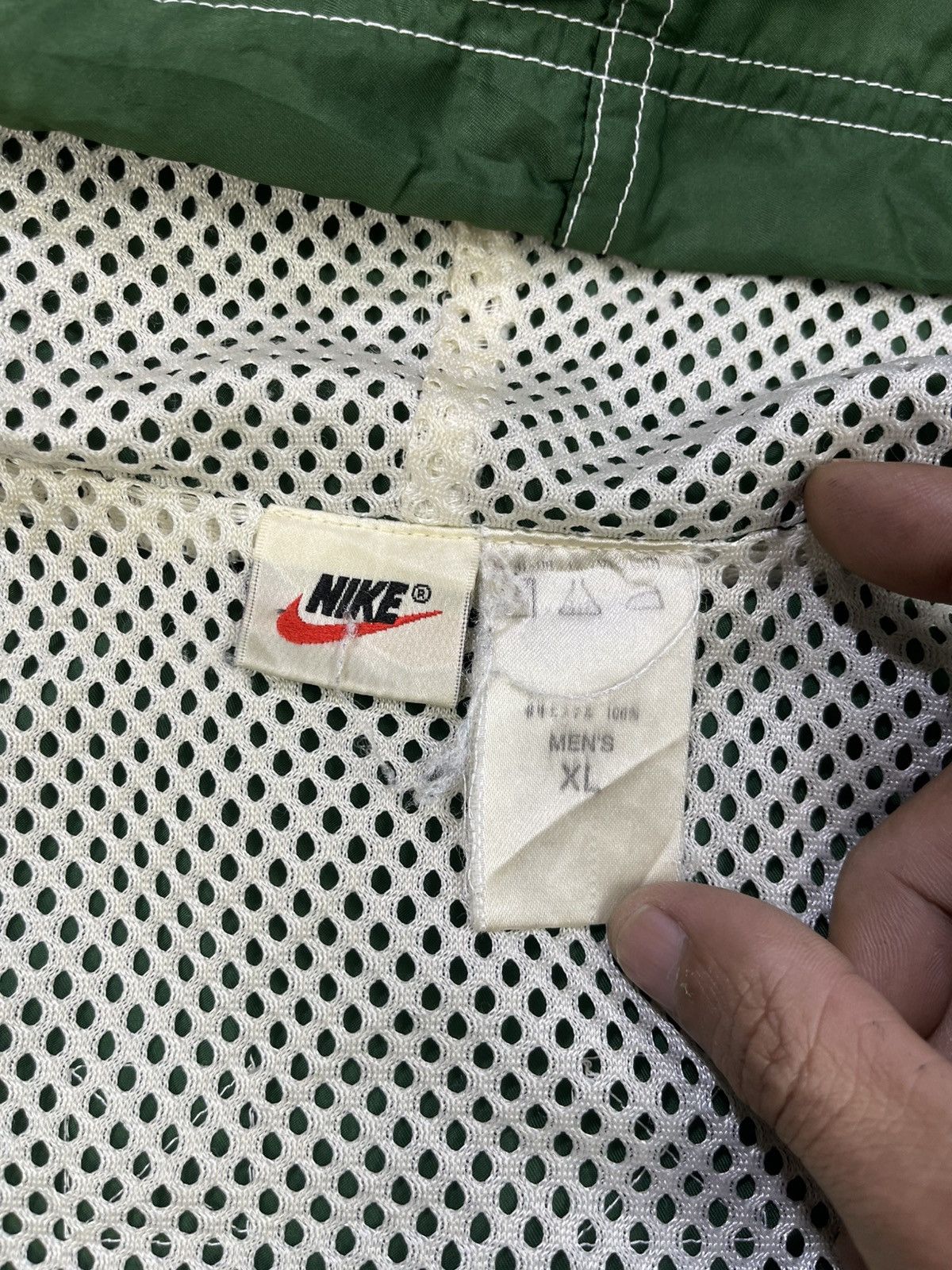 Nike Vtg 90s Nike Half Zipper Swoosh Hooded Windbreakers Size US XL / EU 56 / 4 - 14 Thumbnail