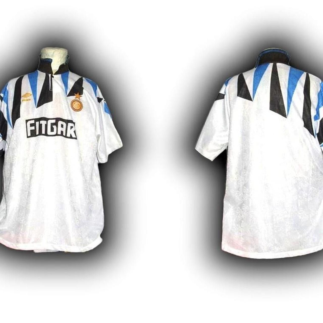 Umbro Inter Milan Italy 1991 1992 Away Shirt Jersey Size US XL / EU 56 / 4 - 3 Thumbnail