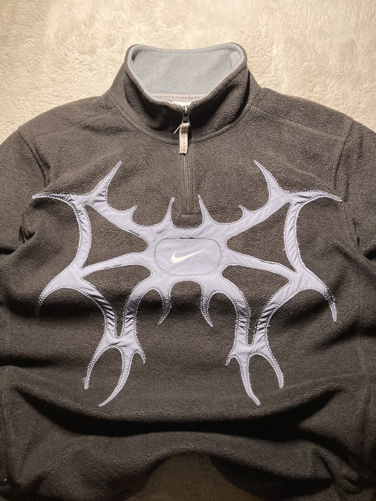Nike × Vintage ⛩️Nike 1/3zip custom fleece vintage y2k big logo neotrible ⛩️ Size US L / EU 52-54 / 3 - 3 Thumbnail
