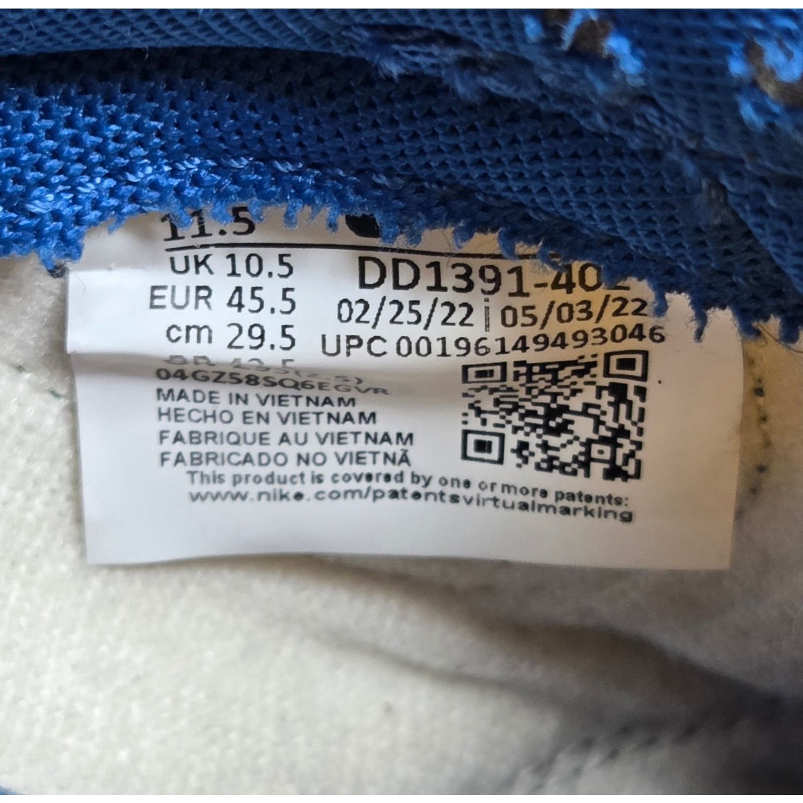 Nike Nike Dunk Low UCLA DD1391-402 Size 11.5 WORN Size US 11.5 / EU 44-45 - 8 Thumbnail