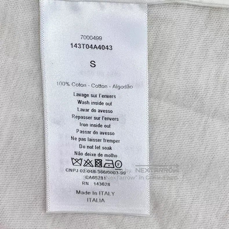 Dior Dior White striped letter inlaid cotton round-neck short-s Size S / US 4 / IT 40 - 7 Thumbnail