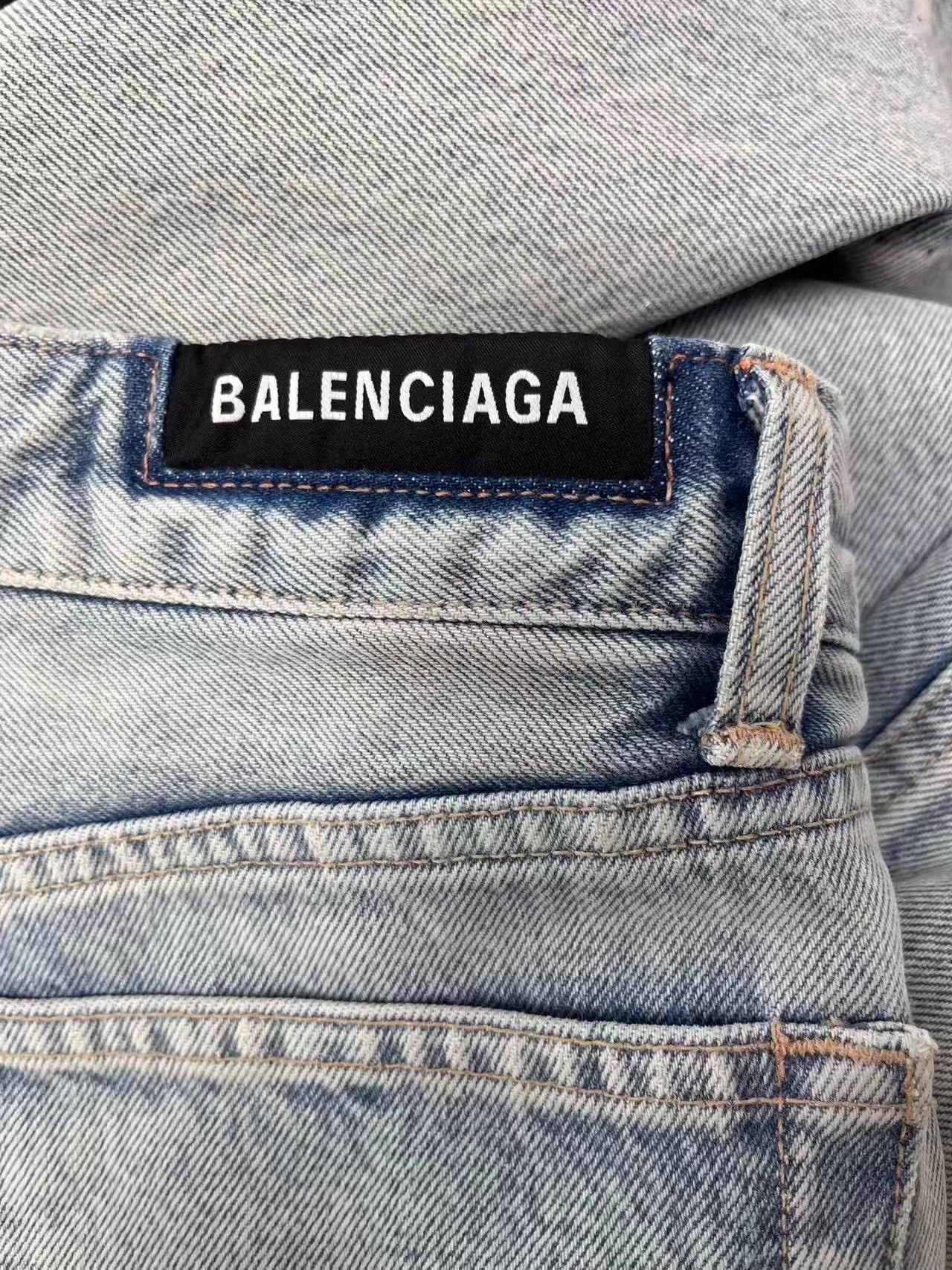 Balenciaga Balenciaga Straight Relaxed Light Blue Men's 34 Jeans Size US 34 / EU 50 - 3 Thumbnail