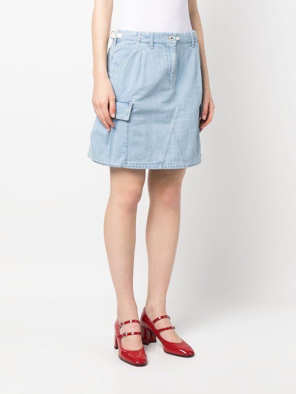 Kenzo o1y1025 Denim Mini Skirt in Blue Size 29" - 2 Thumbnail