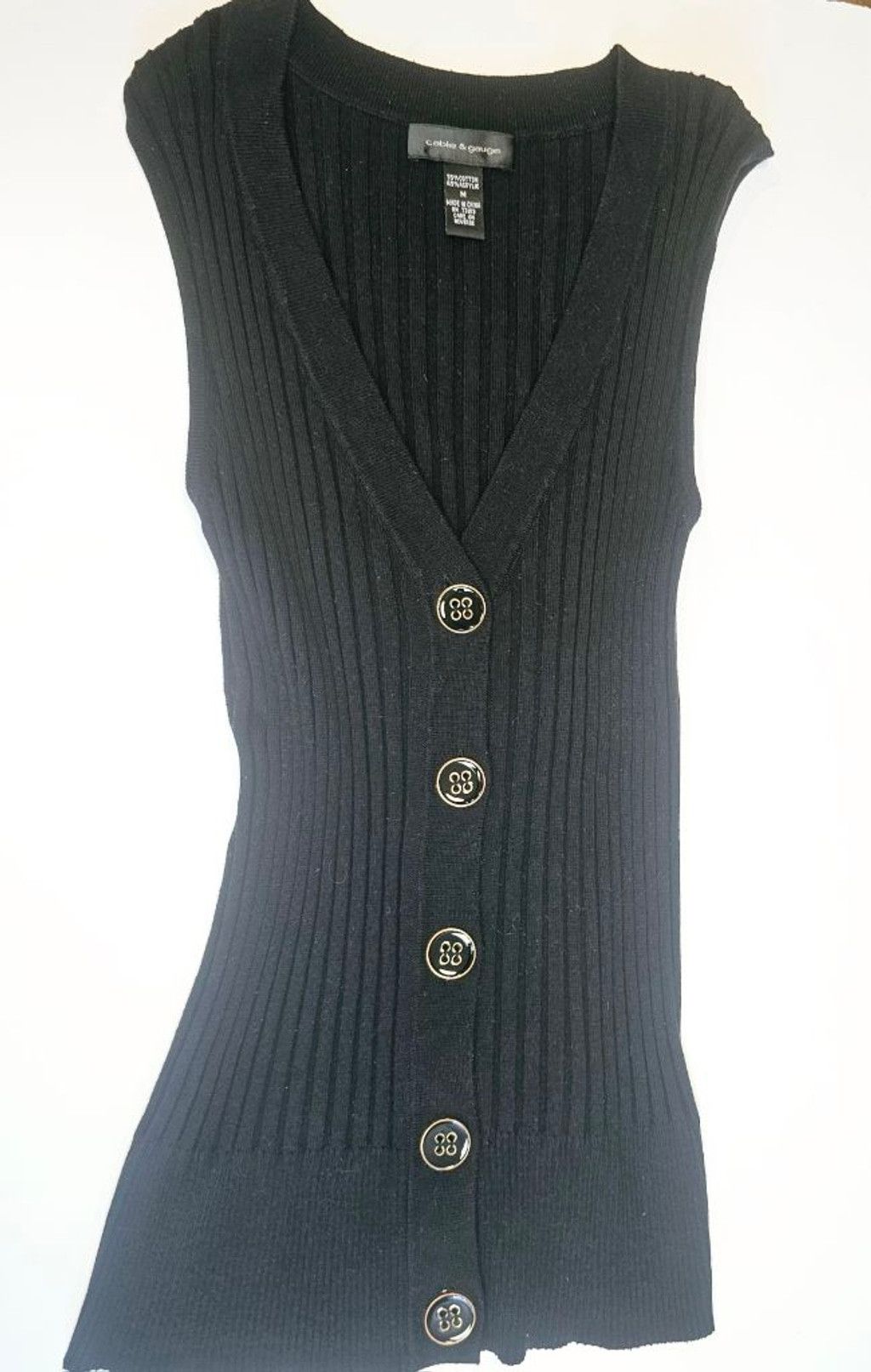 Other Cable & Gauge Ribbed Button Down Sweater Vest Size Medium Size M / US 6-8 / IT 42-44 - 2 Thumbnail