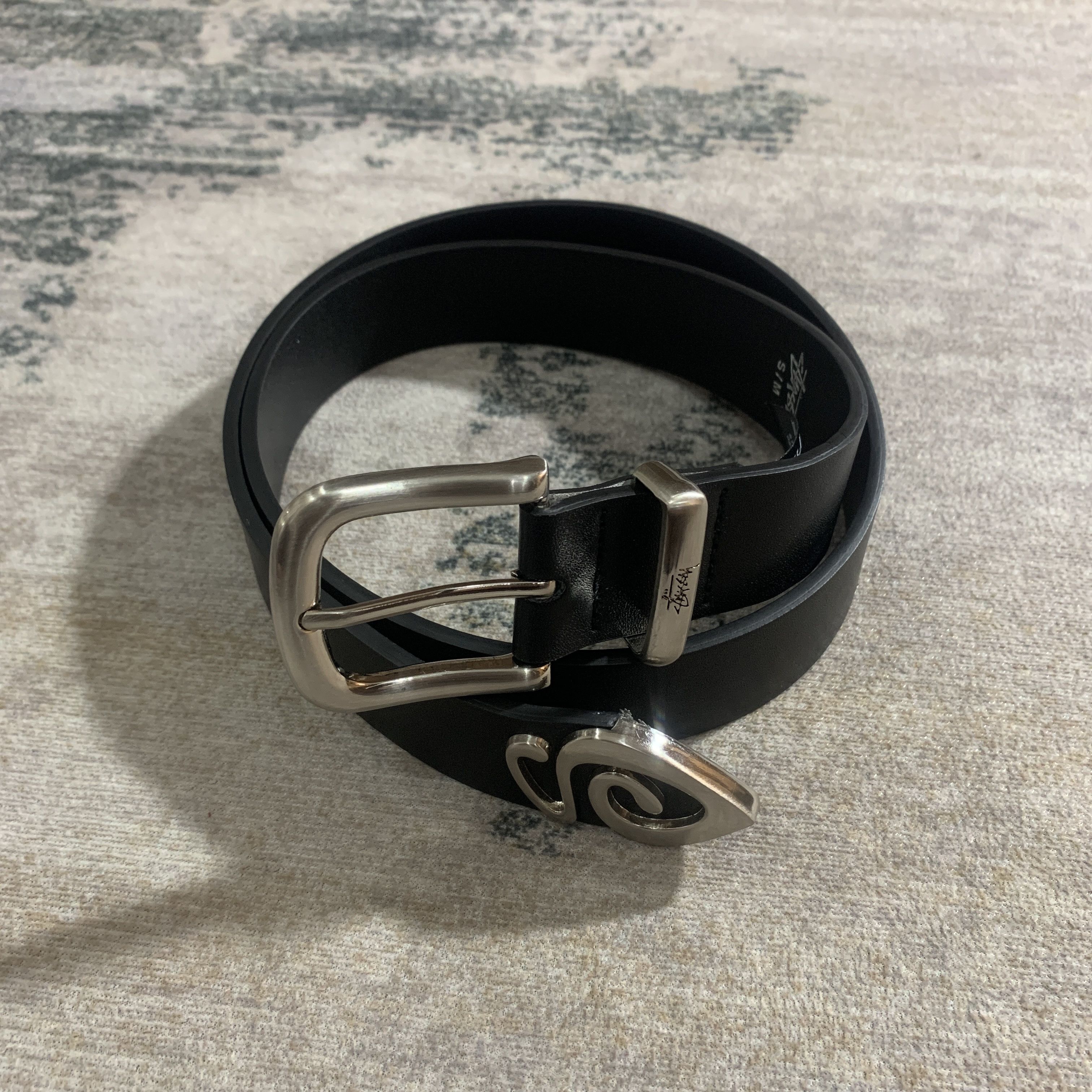 Stussy STUSSY METAL S TIP BELT BLACK S/M Size ONE SIZE - 3 Thumbnail