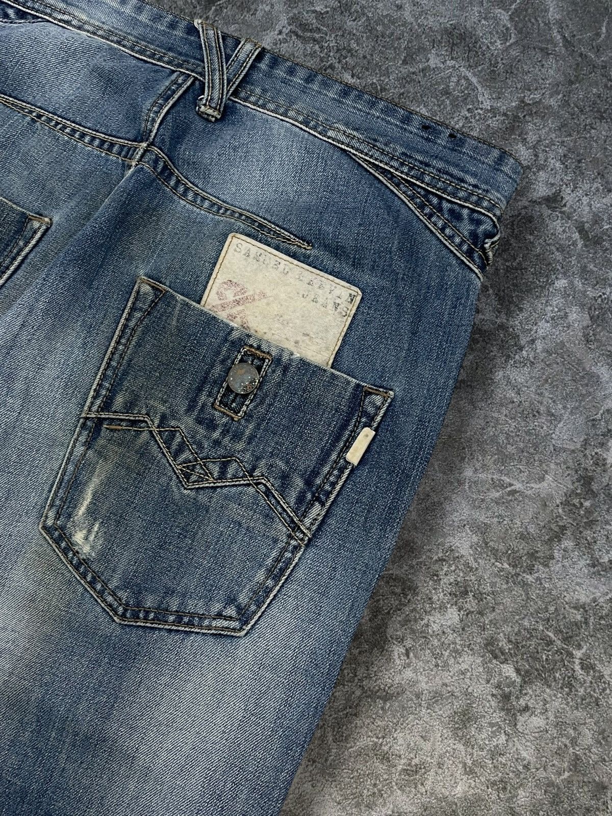 Japanese Brand Vintage Designer Samuel & Kevin Distressed Rockstar Denim Size US 31 - 14 Thumbnail
