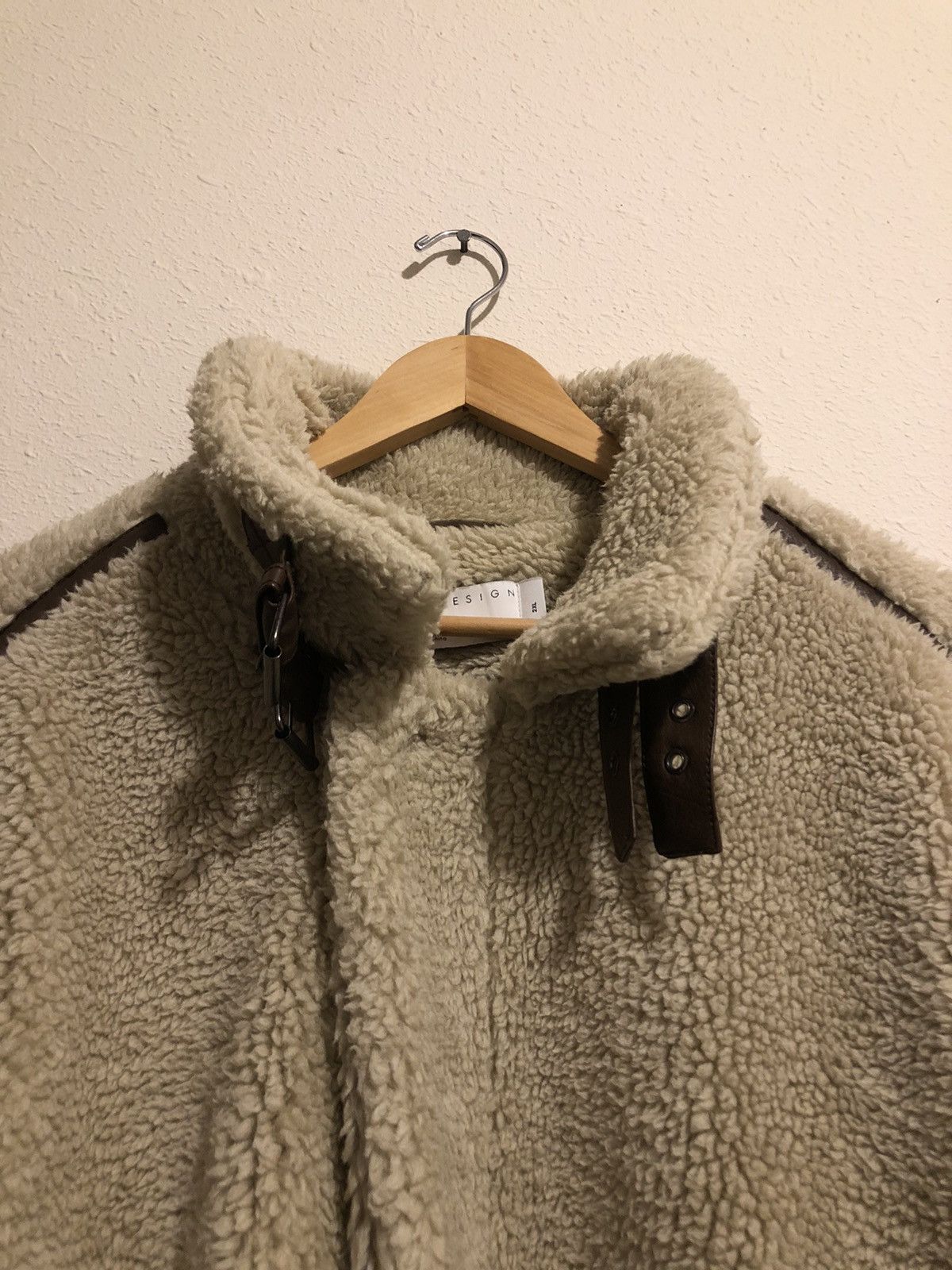 Asos × Vintage Vintage Cream ASOS Aviator Fleece Lined Sherpa Jacket Size US XXL / EU 58 / 5 - 3 Thumbnail