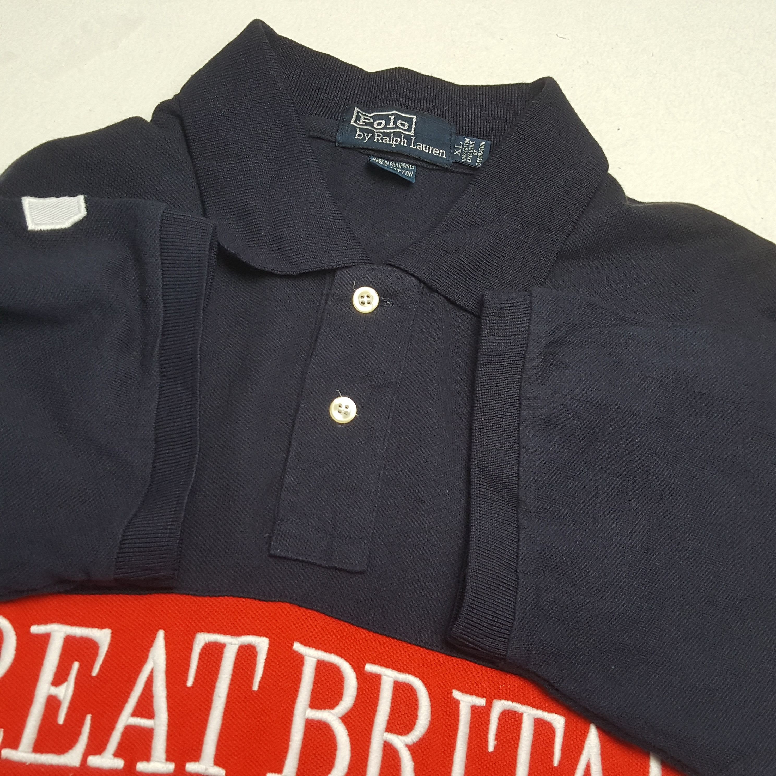 Polo Ralph Lauren × Vintage POLO by RALPH LAUREN Great Britain Design Polos Size US XL / EU 56 / 4 - 7 Thumbnail