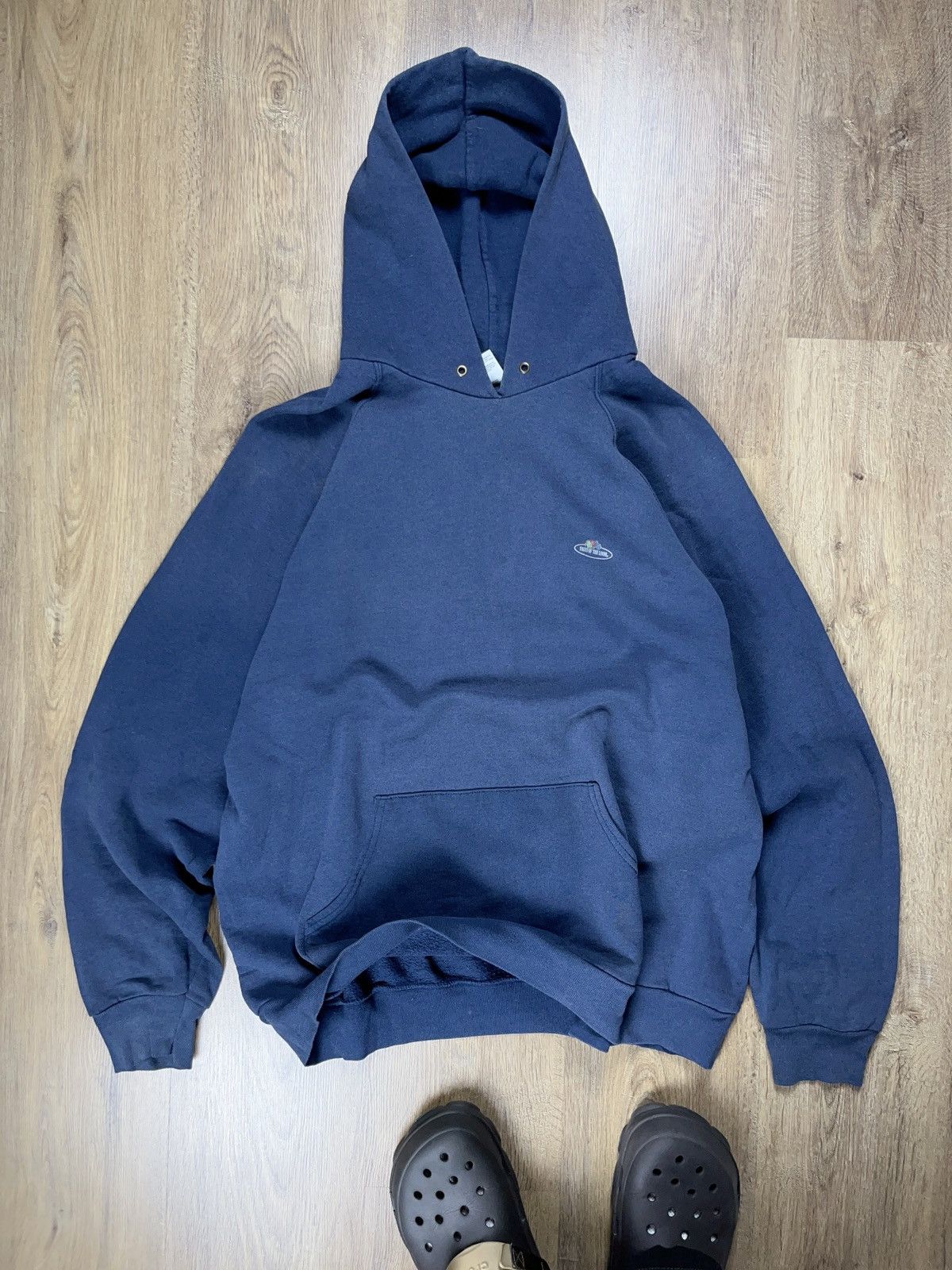 Vintage ➕vintage sick fade 90s fruit of the loom baggy boxy hoodie Size US XXL / EU 58 / 5 - 1 Thumbnail