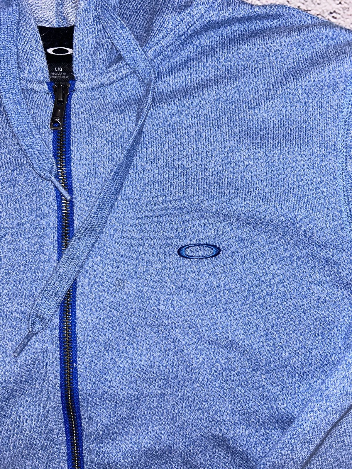 Oakley × Outdoor Life × Streetwear Oakley Full Zip Hoodie Blue Y2K 