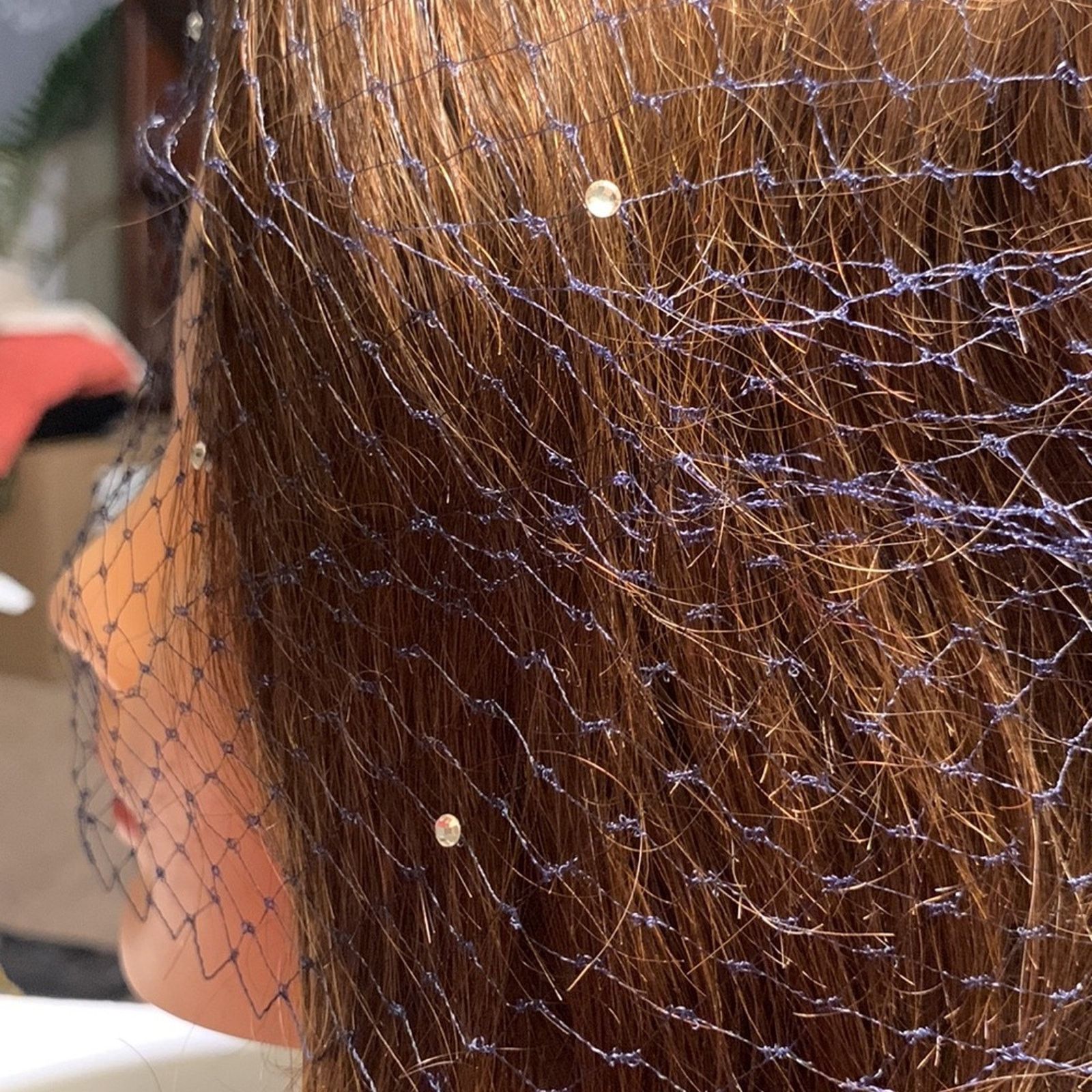 Vintage BNIB Netted birdcage veil tie-on,60's wedding cocktail pinup Size ONE SIZE - 7 Thumbnail