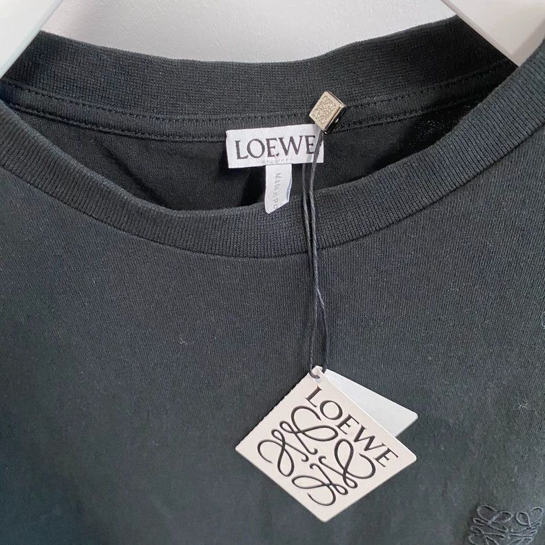 Loewe LOEWE Solid color round neck pullover loose T-shirt Size L / US 10 / IT 46 - 2 Thumbnail