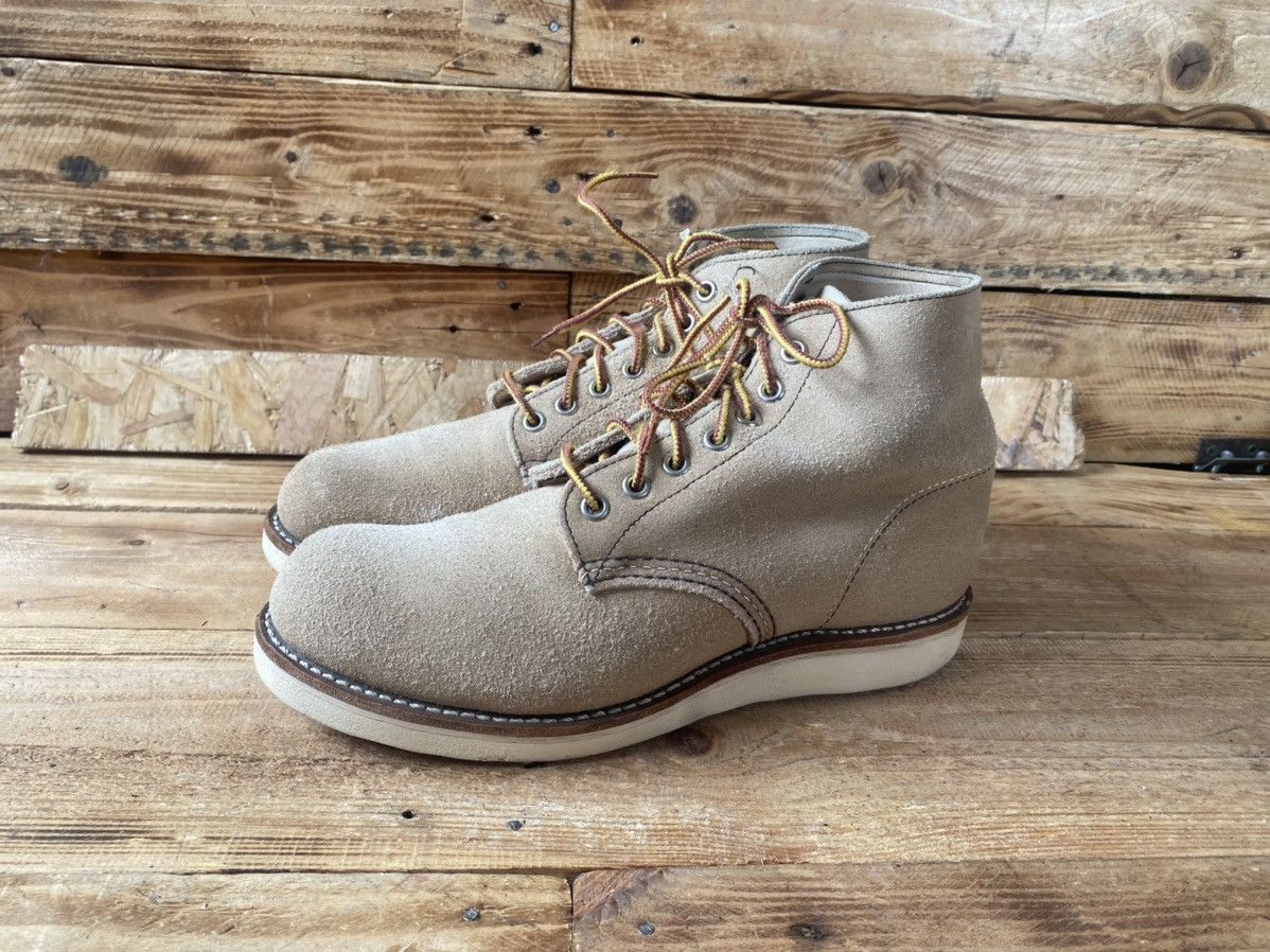 Red Wing Redwing roundtoe tan brown suede leather boots sz 39 Size US 7 / EU 40 - 4 Thumbnail