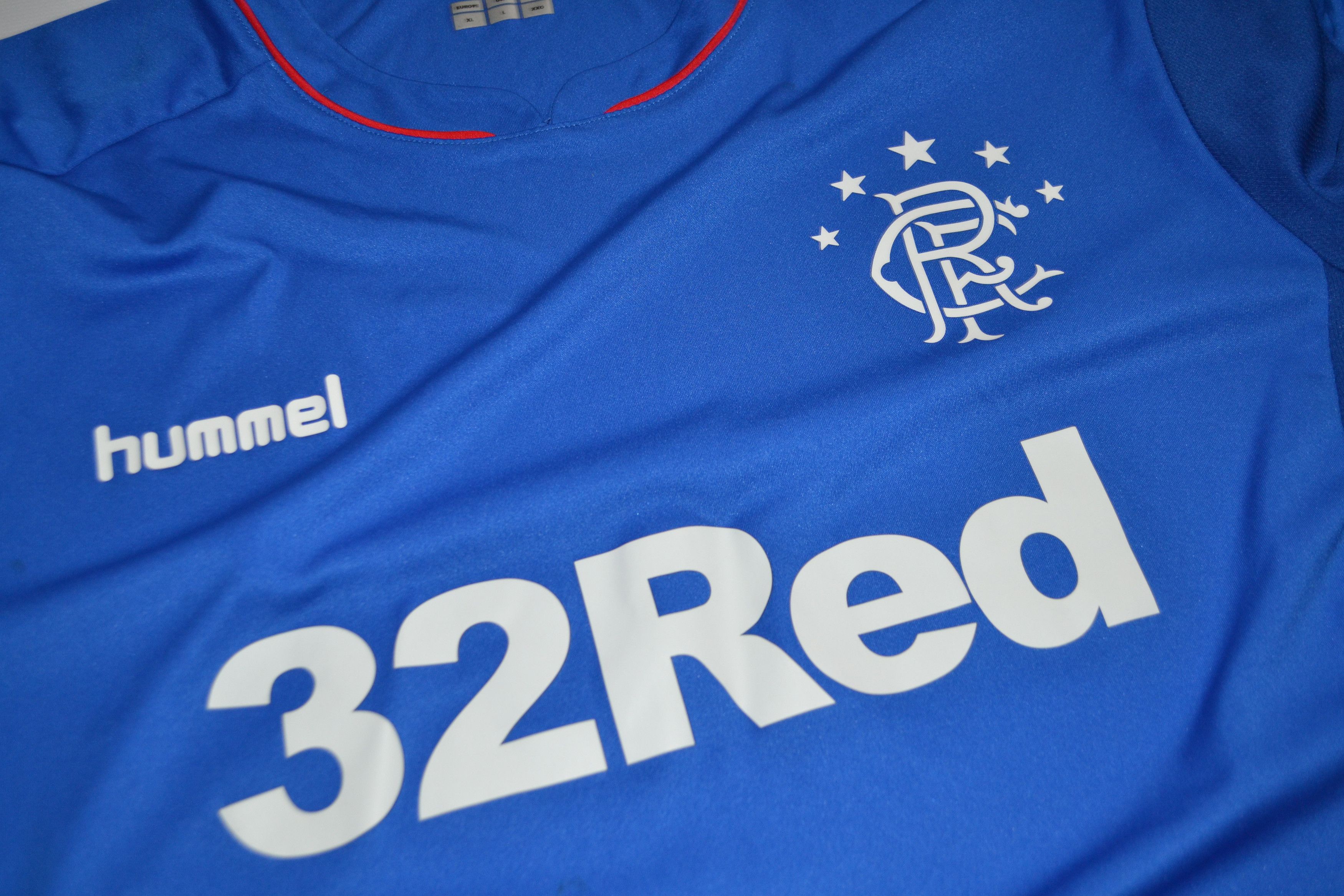 Hummel Rangers FC Home Kit Shirt 2018 2019 Soccer Jersey Size US XL / EU 56 / 4 - 4 Thumbnail
