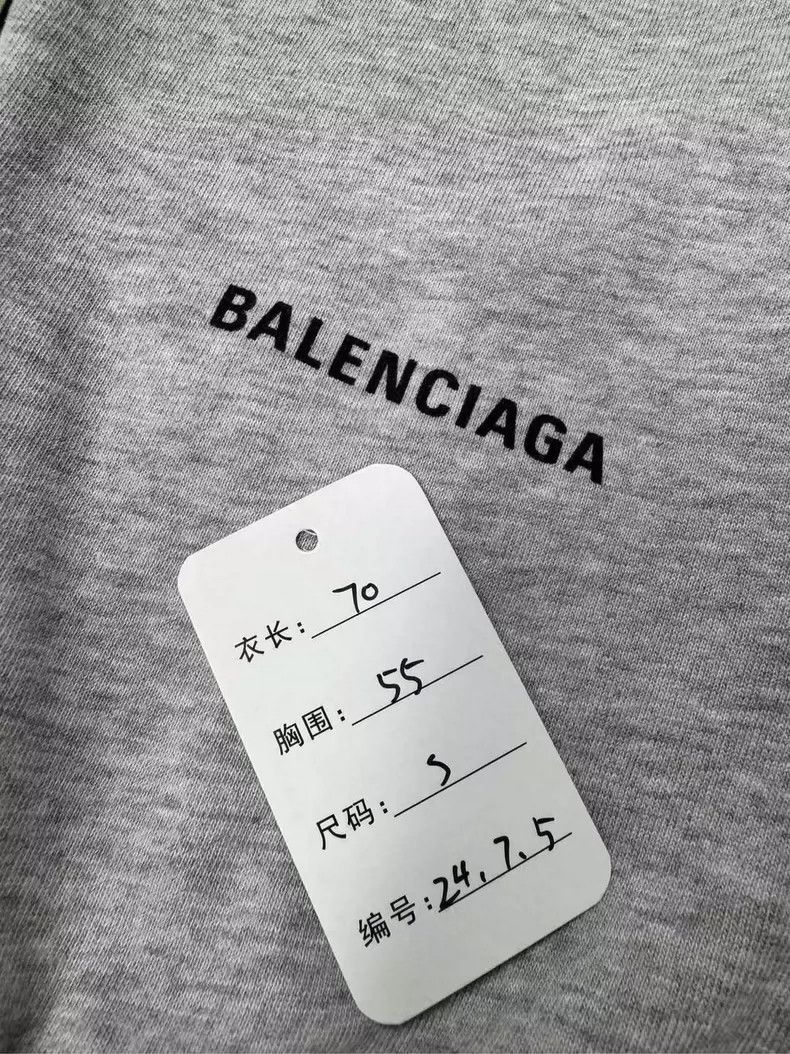 Balenciaga Balenciaga Grey front and back logo short sleeve Size US S / EU 44-46 / 1 - 4 Thumbnail