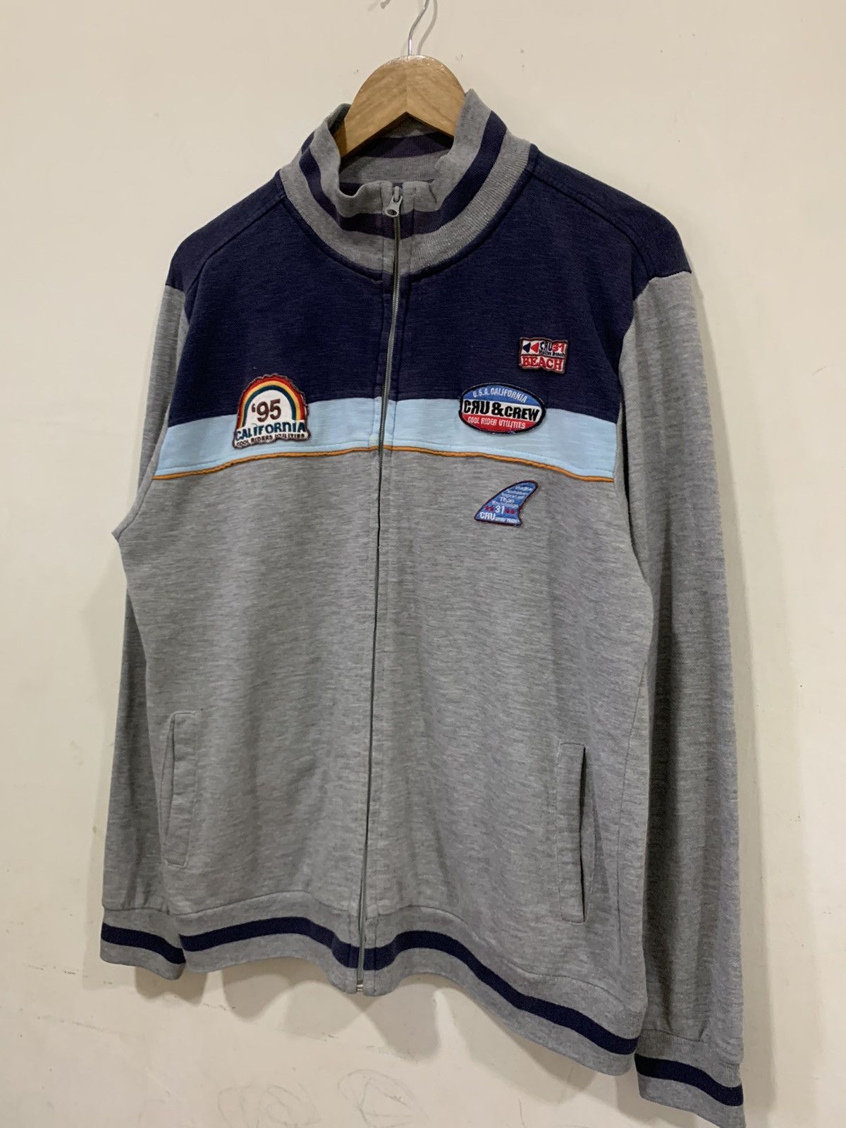 Santa Cruz Skateboards Vintage Cru Surf Zipper Sweatshirt XL Size US XL / EU 56 / 4 - 2 Thumbnail