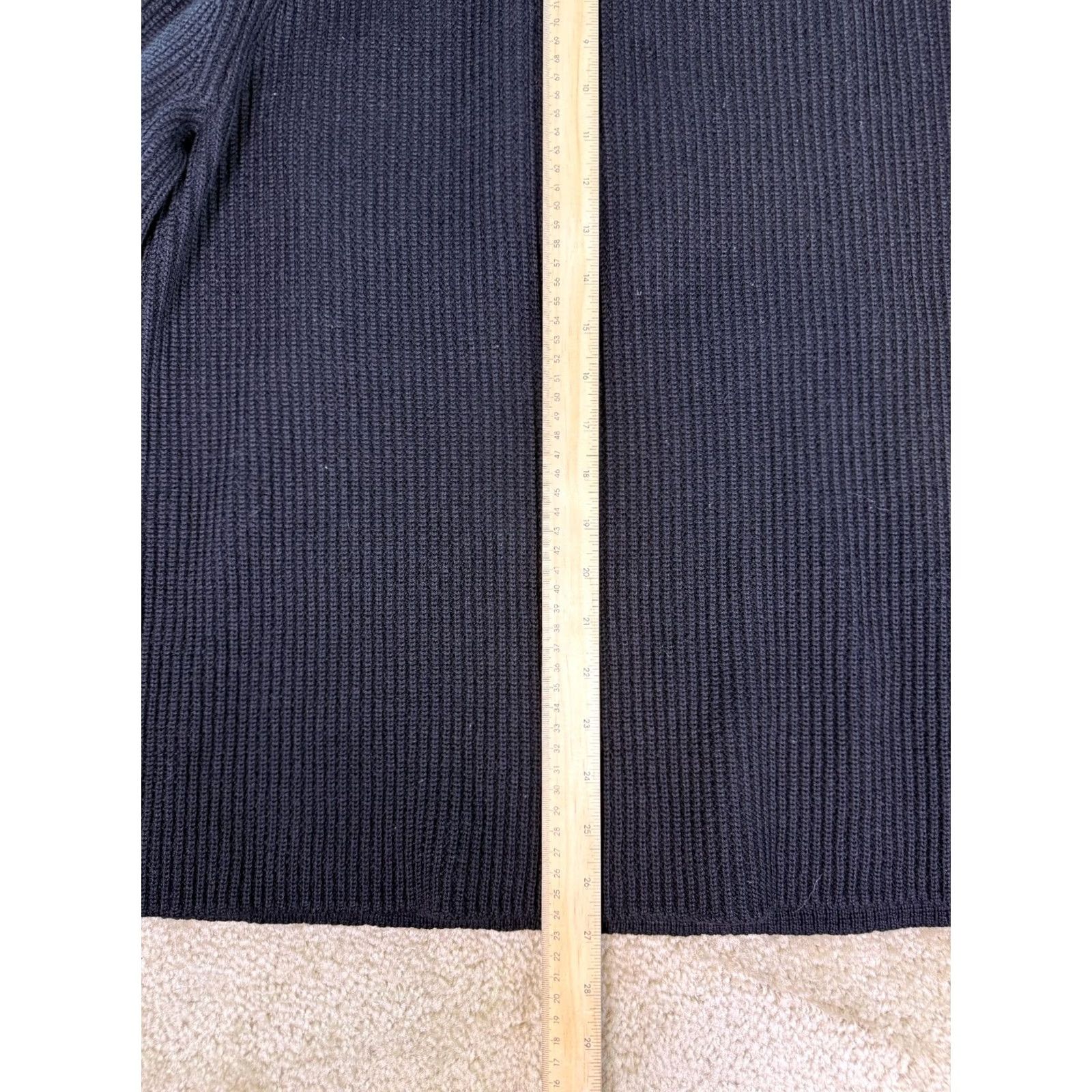 Banana Republic Banana Republic Wool Quarter Button Pullover Sweater Mens XL Black E230 - Classic Size US XL / EU 56 / 4 - 7 Thumbnail