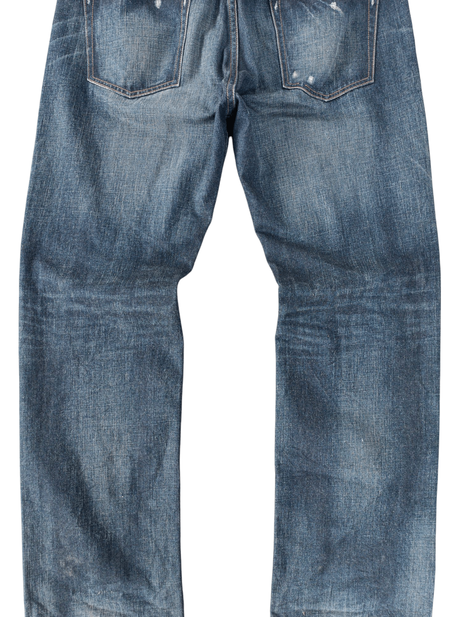 Japanese Brand BACK NUMBER DISTRESSED WHISKERS FADED DENIM E245i Size US 38 / EU 54 - 10 Thumbnail
