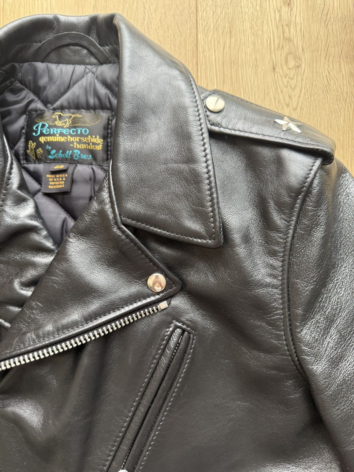 Schott Schott 613SH Leather Jacket – Size 42 – Lightly Worn Size US XS / EU 42 / 0 - 8 Thumbnail