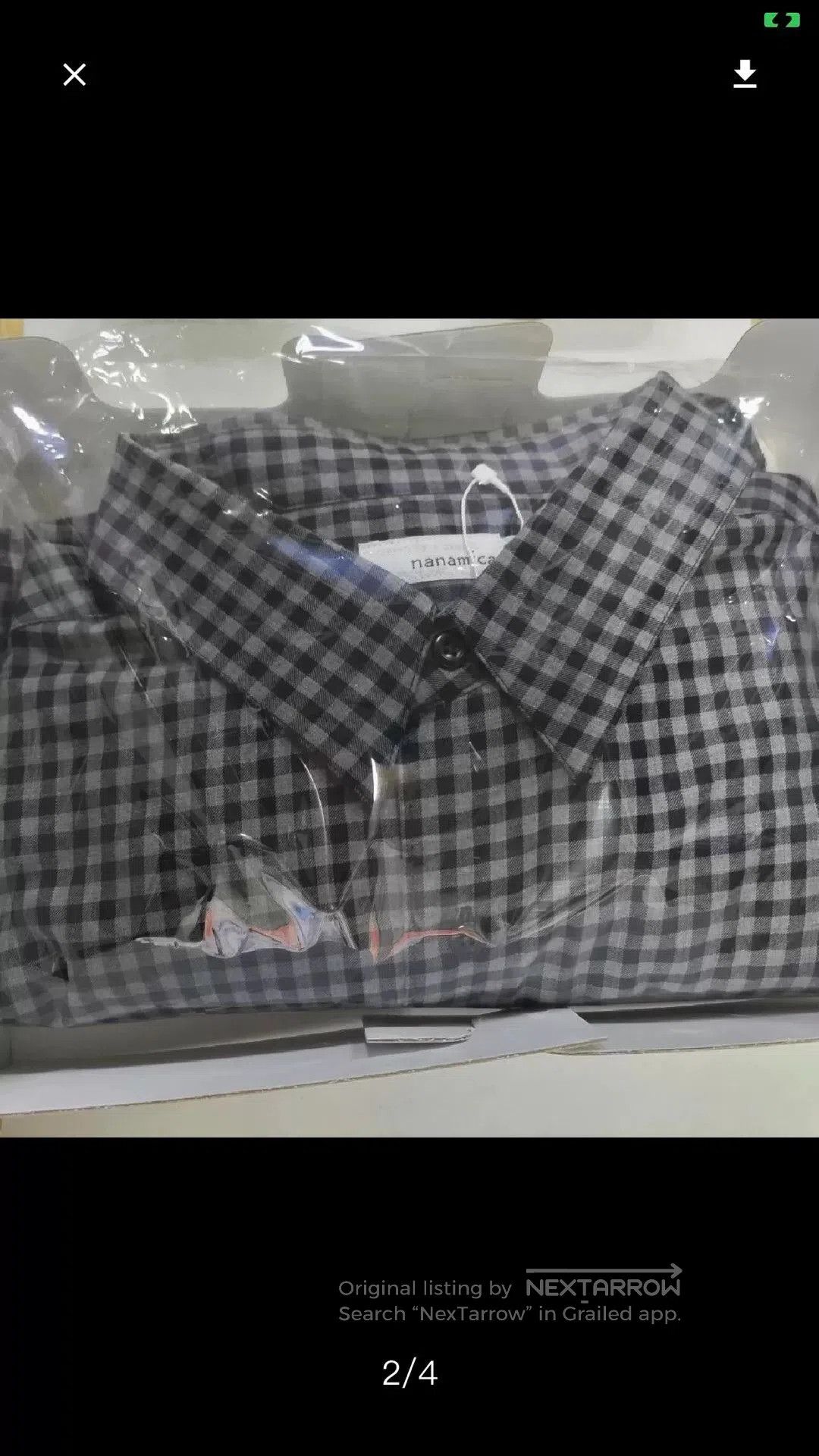 Nanamica New Navy Checkered Shirt for Men. Size US L / EU 52-54 / 3 - 9 Thumbnail