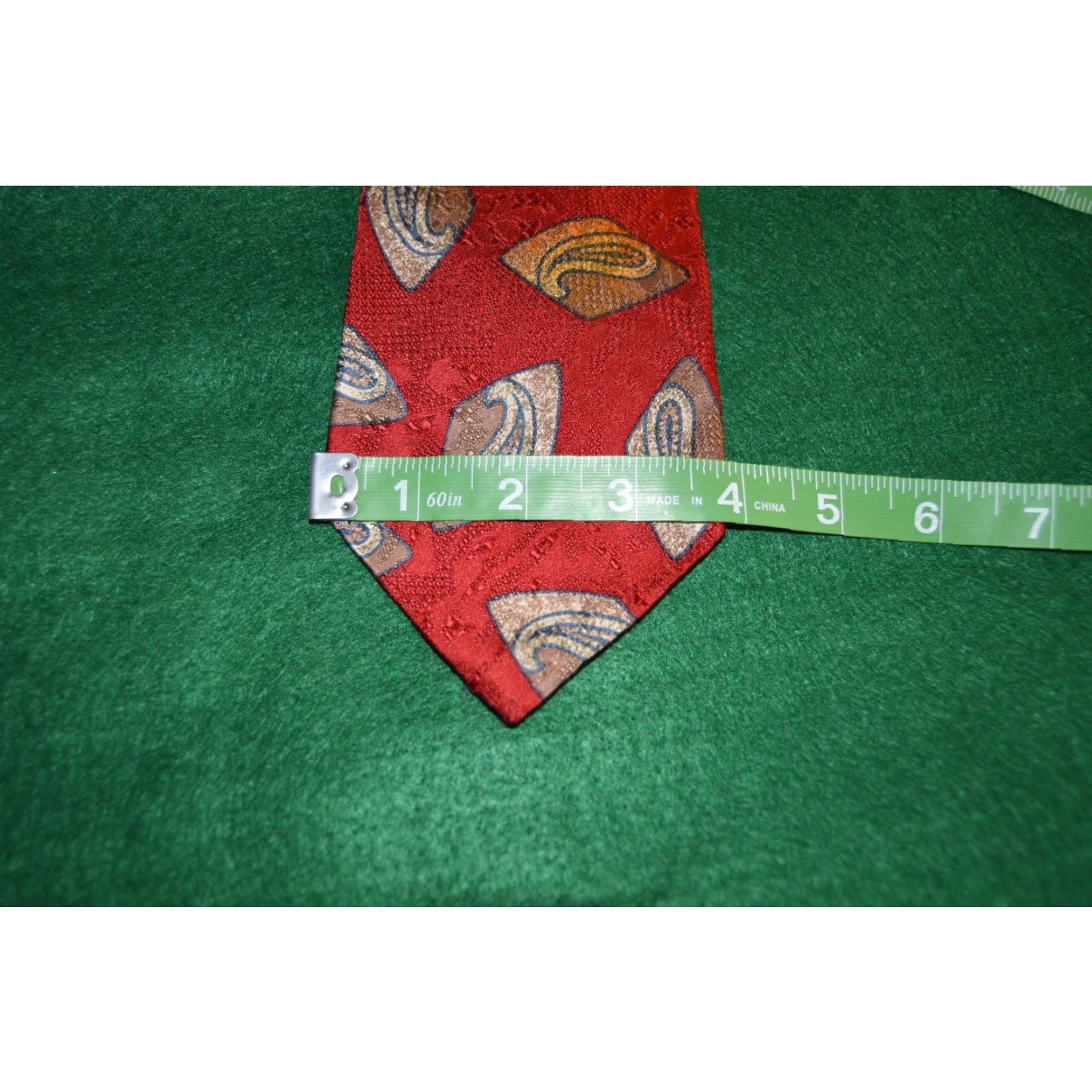 Saks Fifth Avenue Saks Fifth Avenue Red/Yellow Paisley Mens Tie - Saks Fifth Avenue - Necktie - Tie - Red/Yellow - Mens - Paisley - Silk - Classic - Short - 100% Silk Size ONE SIZE - 3 Thumbnail