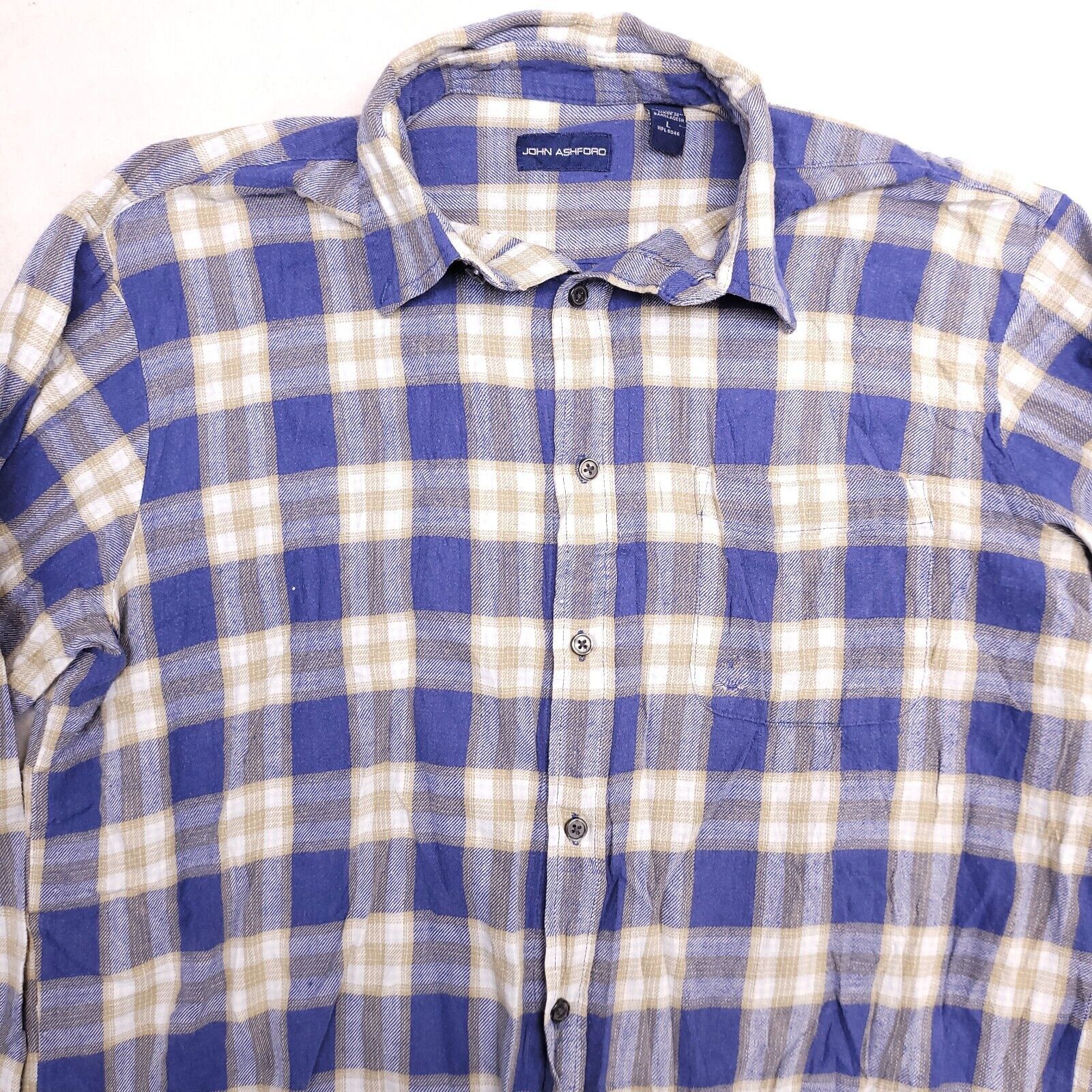 John Ashford John Ashford Tartan Flannel Shirt Mens Size Large Blue Green Size US L / EU 52-54 / 3 - 1 Thumbnail