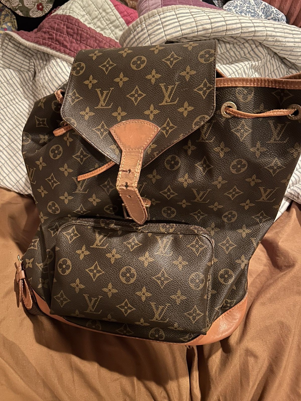 LOUIS VUITTON MONTSOURIS BACKPACK N40708（Louis Vuitton Vtg Louis 