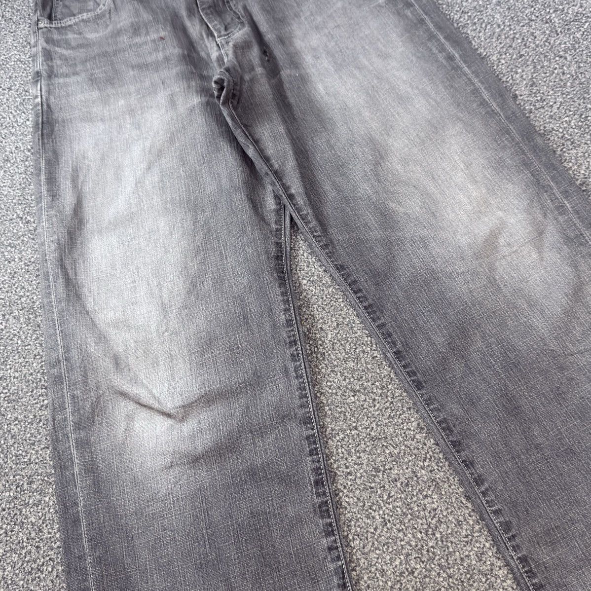 Denim & Co. Vintage Archives Faded Black Jeans Wrangler Wideleg Denim Size US 31 - 4 Thumbnail