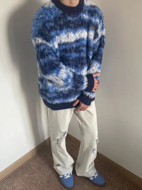 VIBE Striped Knit Sweater Size US XL / EU 56 / 4 - 3 Thumbnail